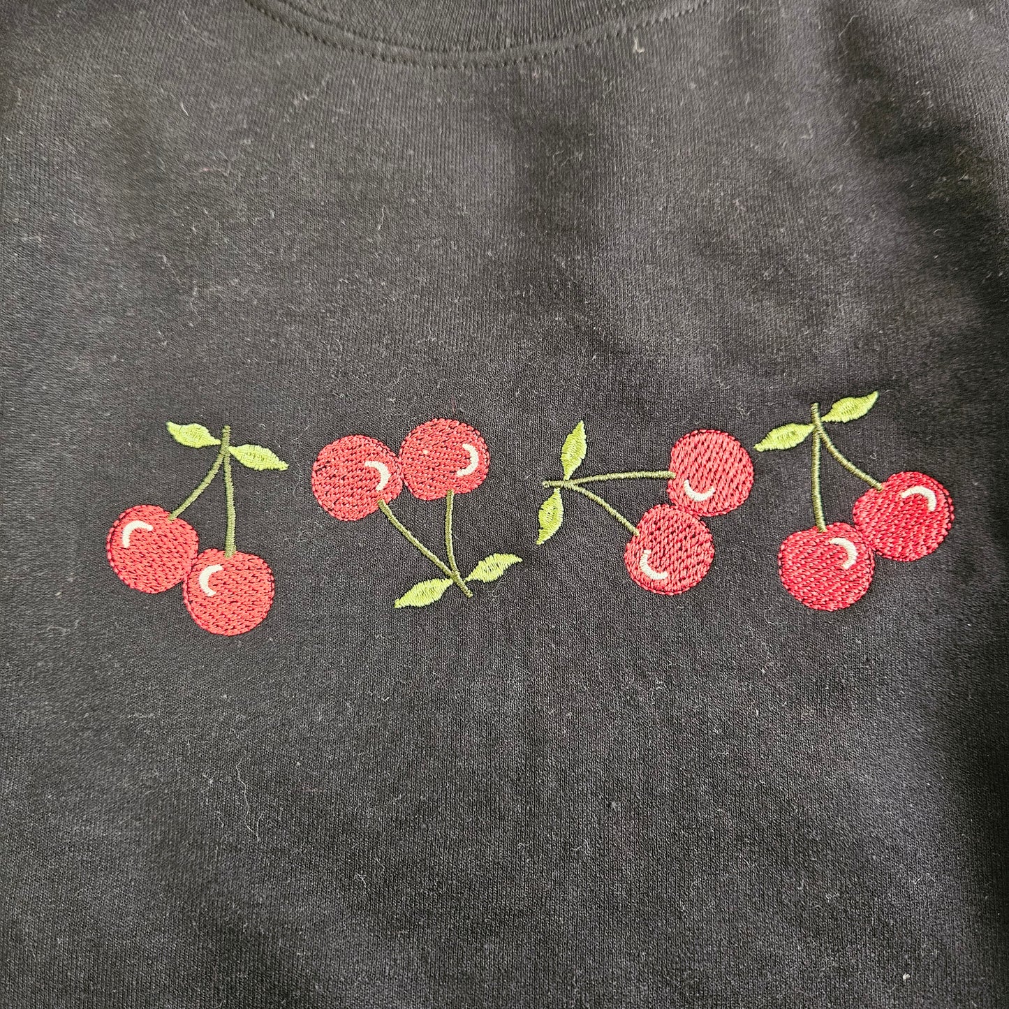 Embroidered Cherries Sweatshirt Mother's Day Sweater Gift Soft Comfy Pullover Present Unisex Hoodie Custom Crewneck
