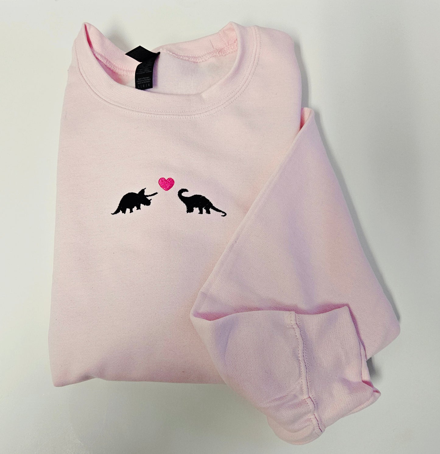 Embroidered Sweatshirt Dinosaurs Heart Mother's Day Sweater Gift Soft Comfy Pullover Present Unisex Hoodie Custom Crewneck