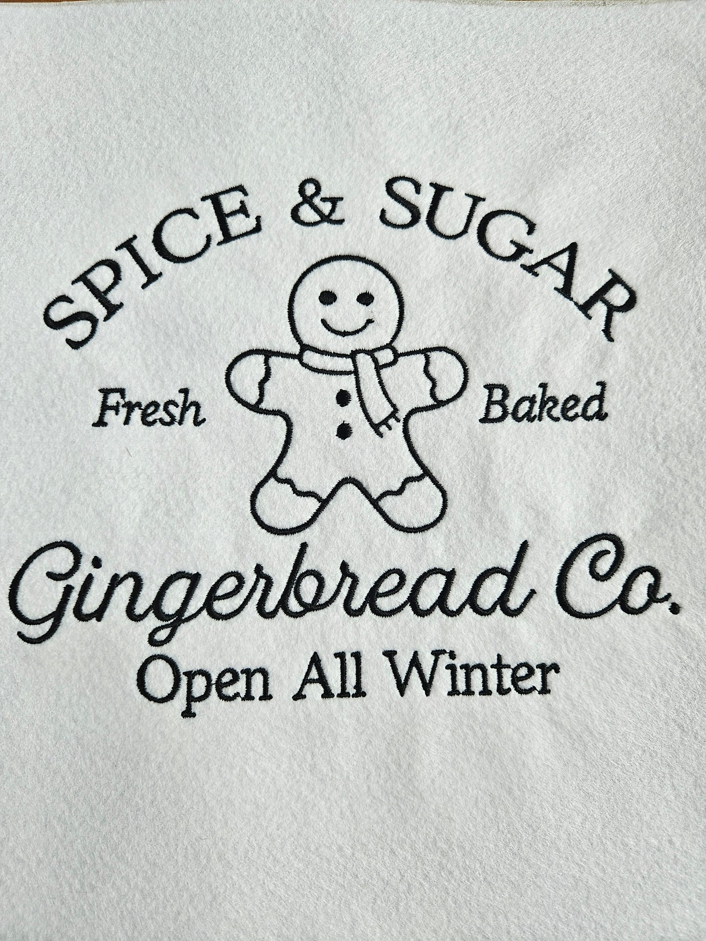 Gingerbread Co. Embroidered Sweatshirt | Spice & Sugar Holiday Crewneck or Hoodie | Gildan | Made to Order | 11 Colors Available
