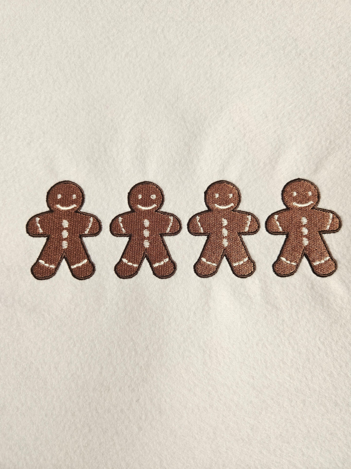 Gingerbread Men Embroidered Sweatshirt | Christmas Cookie Crewneck or Hoodie | Gildan | Made to Order | 11 Colors Available