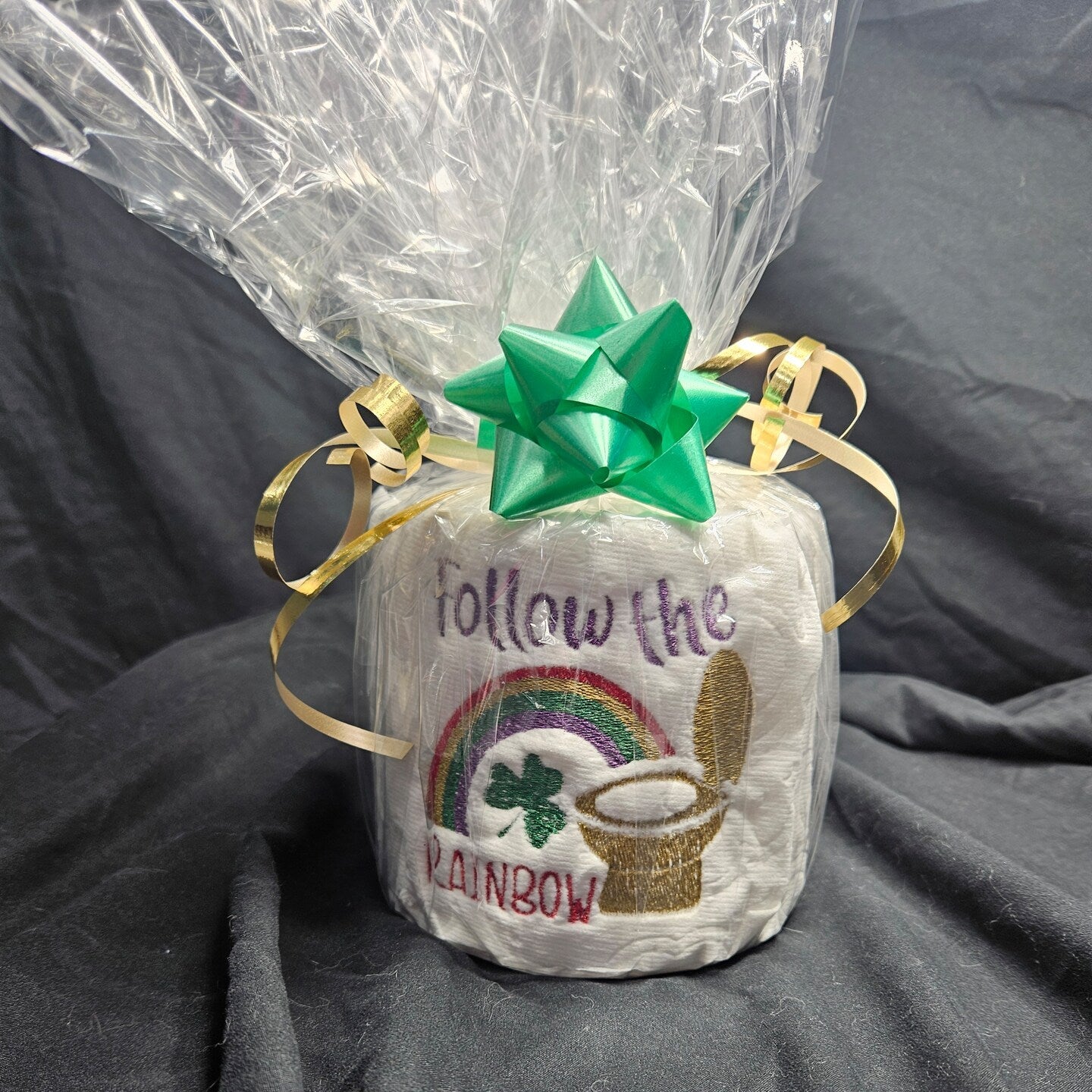 Follow the Rainbow embroidered toilet paper