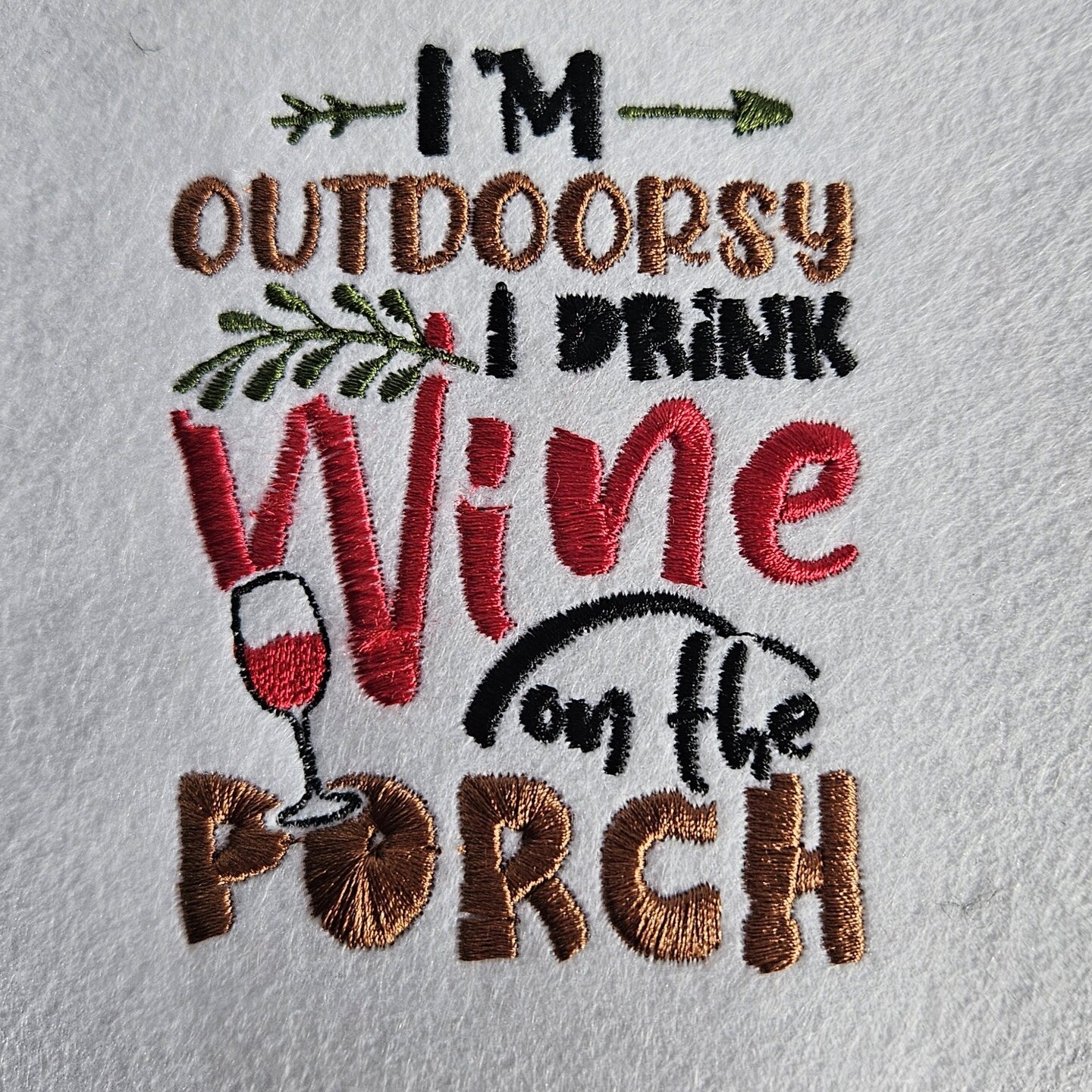 Embroidered Canvas Drawstring Wine Tote Housewarming Wine Bag Gift Mother's Day Wine Sack Present Thank You Gift Wine Statements
