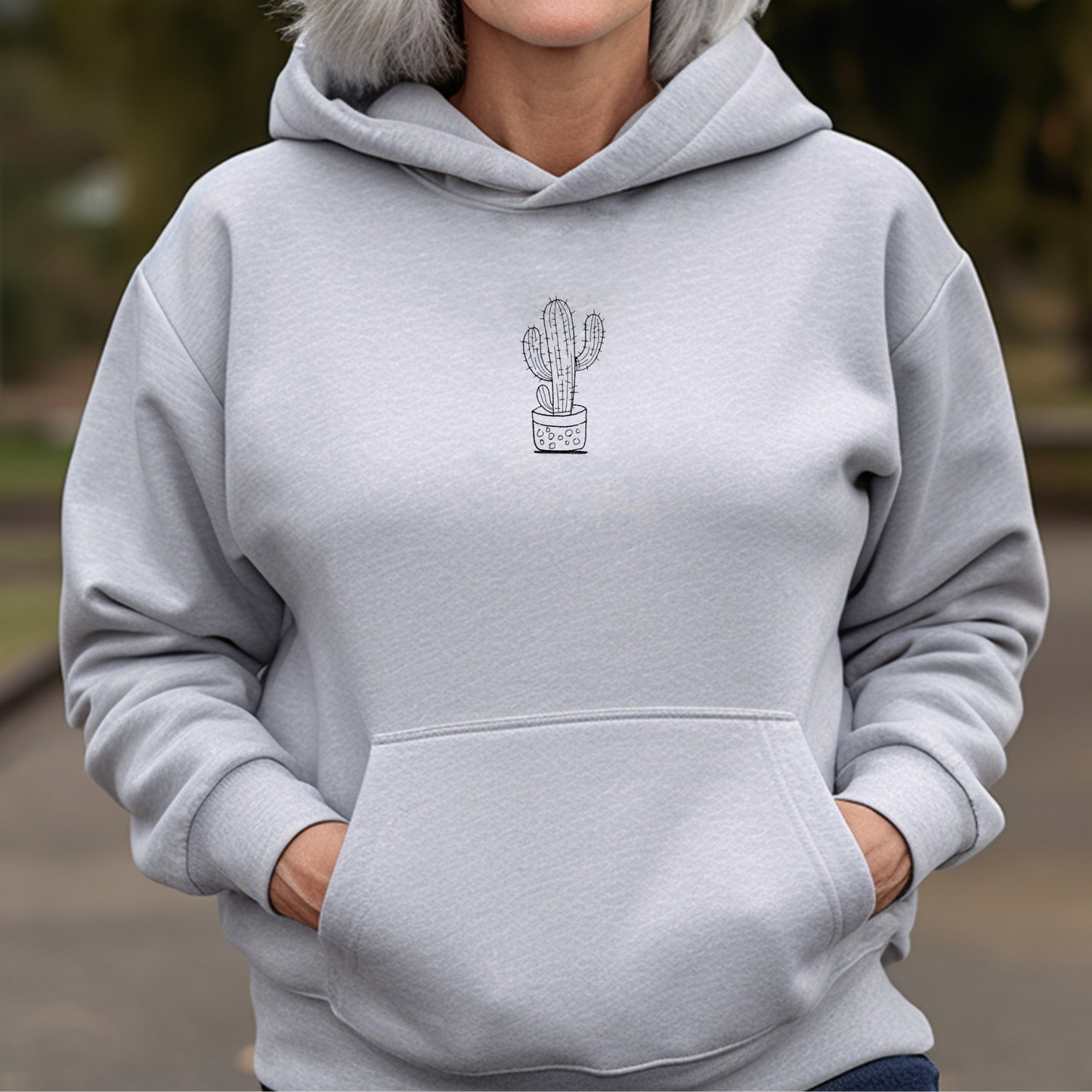 Embroidered Sweatshirt Cactus Womens Sweater Gift Comfy Pullover Unisex Hoodie Embroidered Custom Crewneck Sweatshirt for Mom