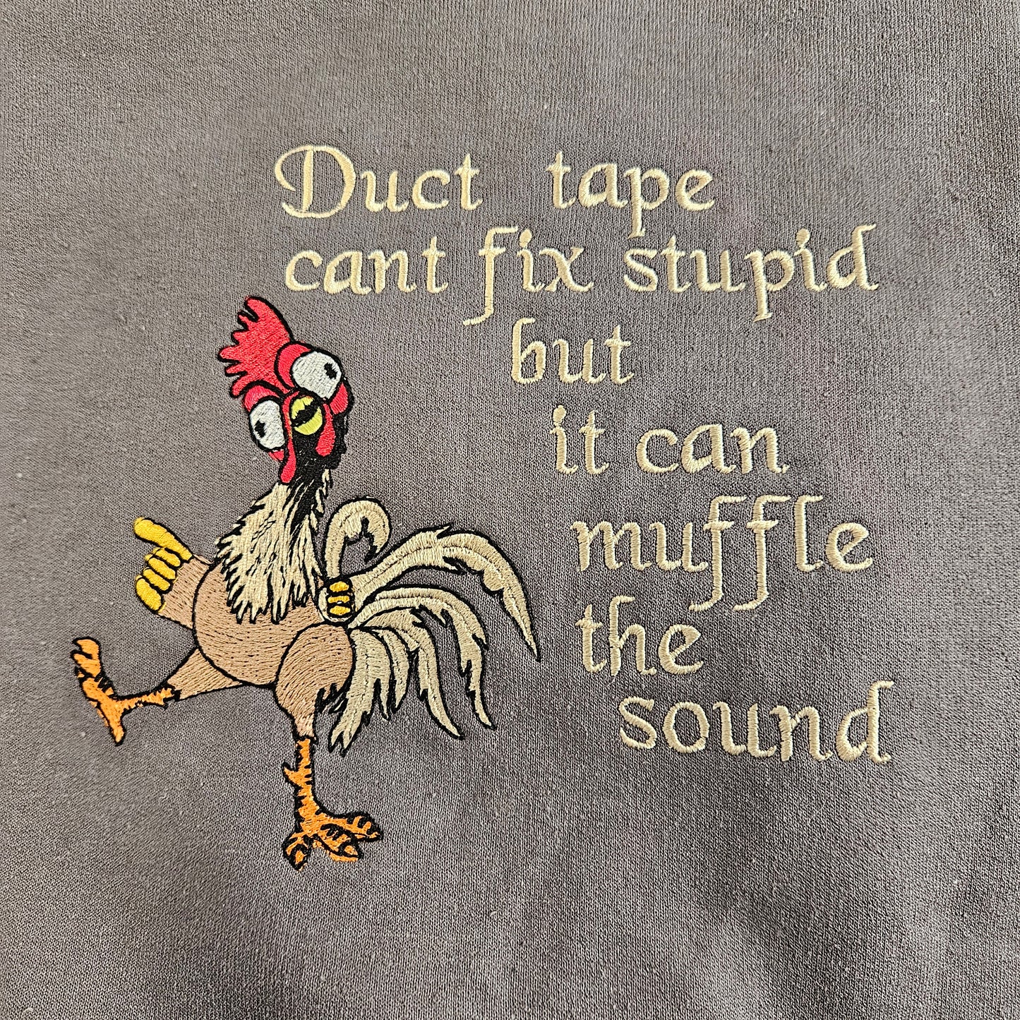 Embroidered Sweatshirt Chicken Sweater Comfy Gift Women's and Men's Funny Pullover Present Unisex Hoodie Embroidered Custom Crewneck