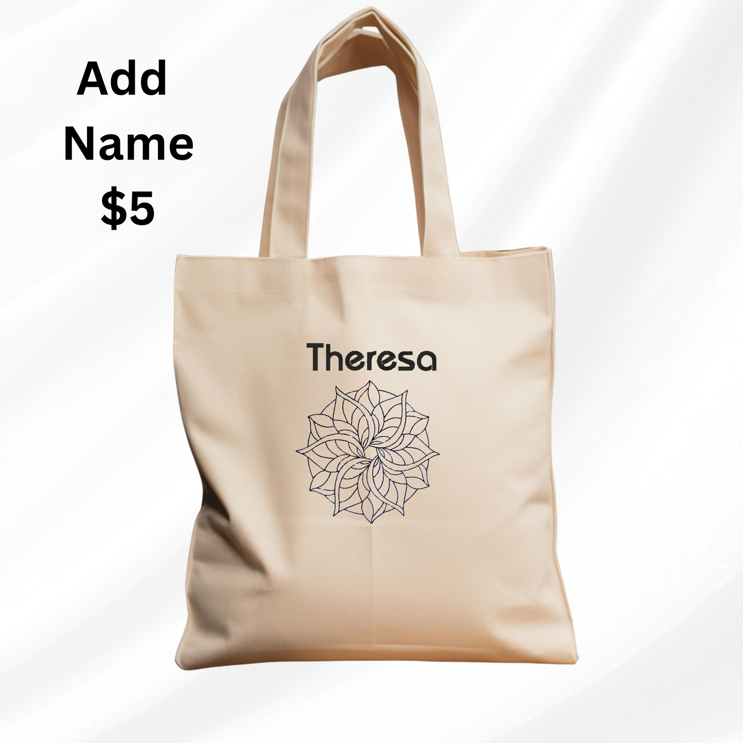 Personalized Embroidered Canvas Book Bag Reusable Grocery Sack Custom Shopping Bag Canvas Tote Mother's Day Gift Present for Book Lover
