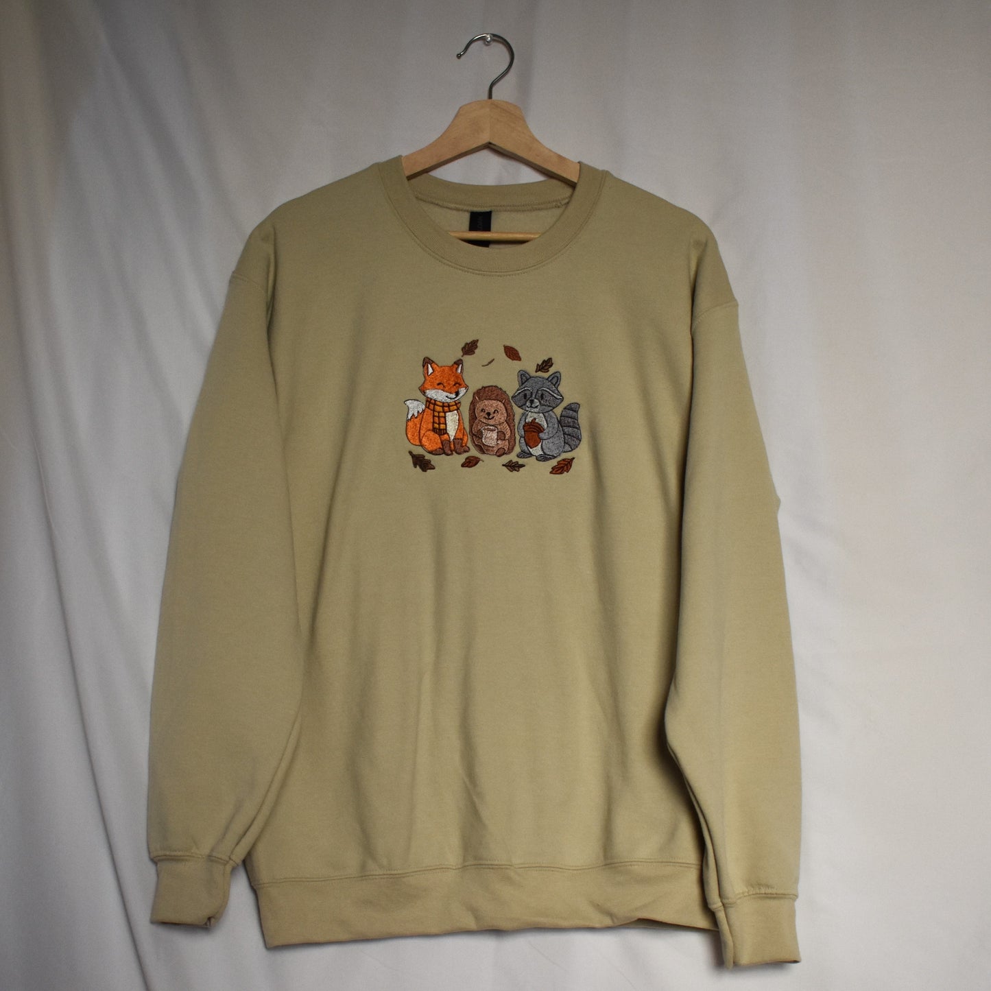 Embroidered Fall Sweatshirt | Woodland Animals Hoodie or Crewneck | Custom Cozy Autumn Embroidery