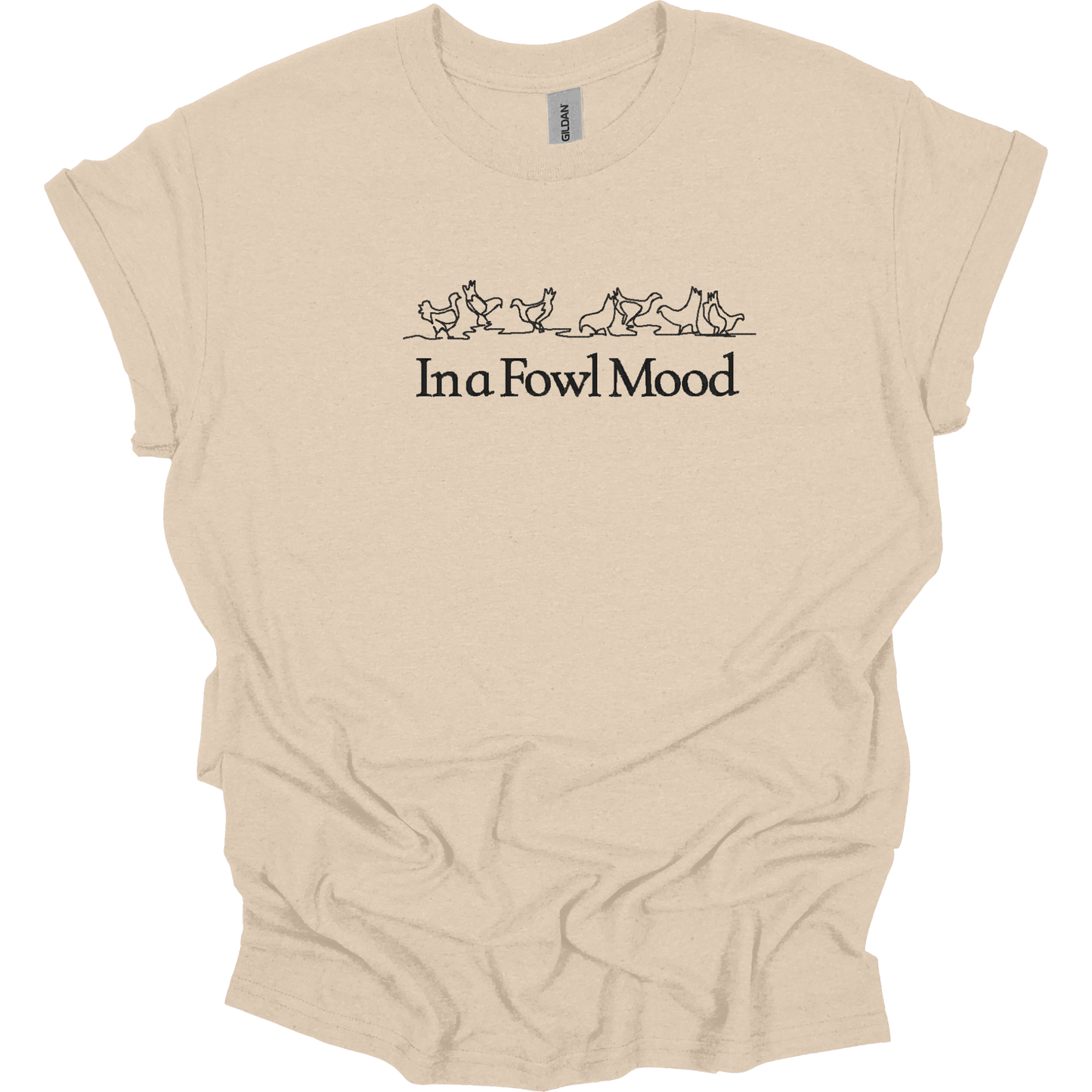 Embroidered T-shirt Womens Tee Shirt Gift Unisex Comfy Pullover Shirt Teen Present Embroidered Custom Crewneck T-shirt