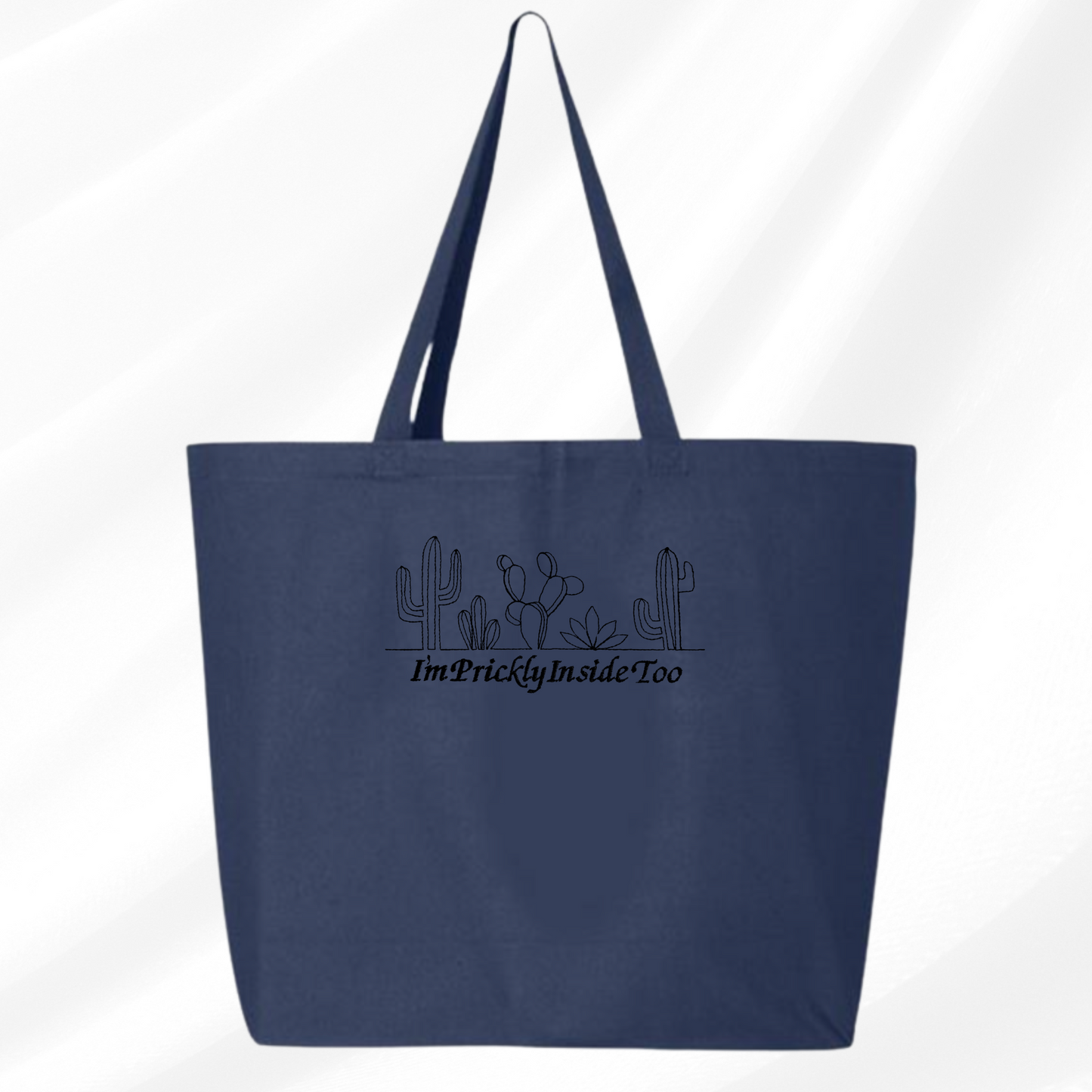 Personalized Embroidered Canvas Book Bag Reusable Grocery Sack Custom Shopping Bag Canvas Book Tote Mother's Day Gift