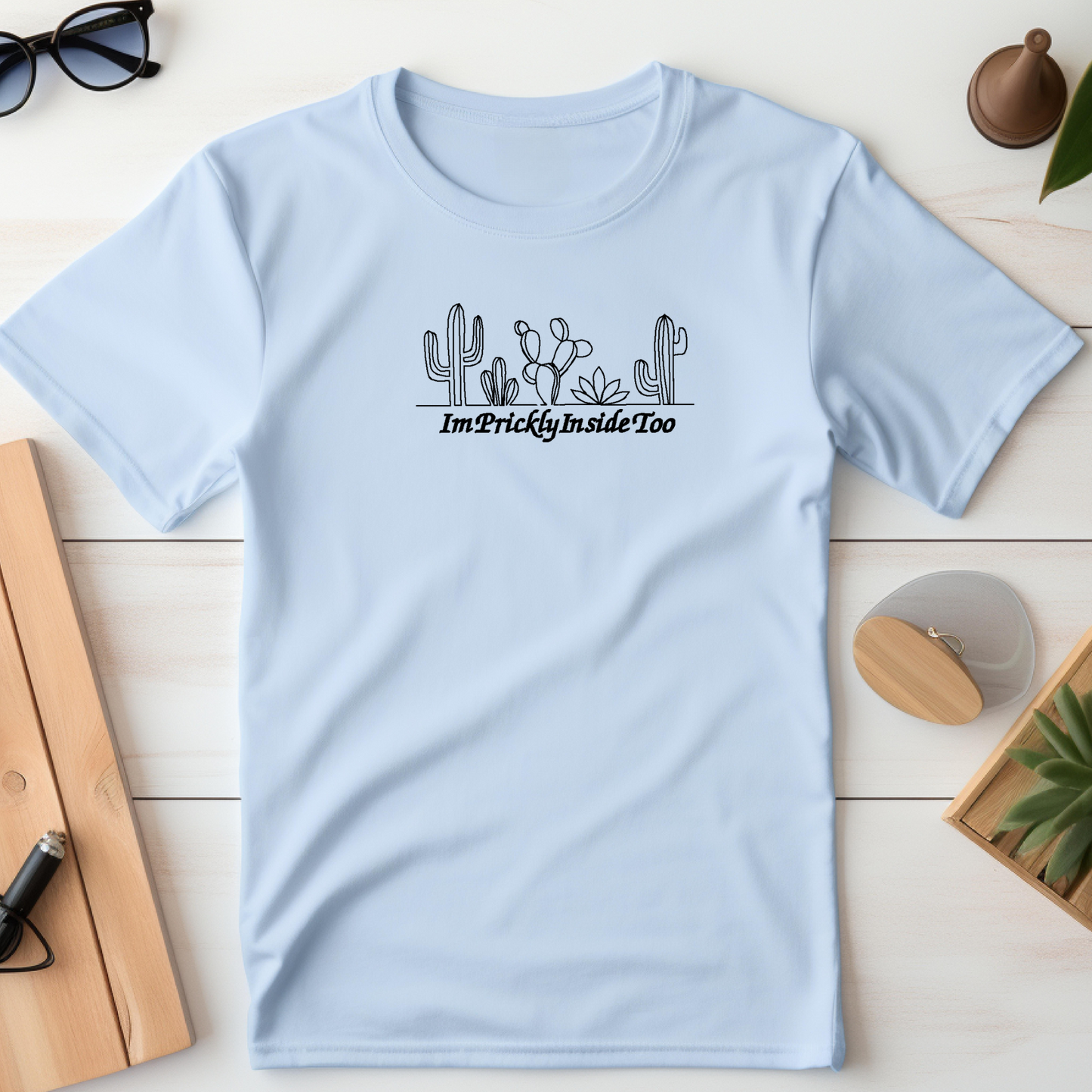 Embroidered T-shirt Womens Tee Shirt Gift Unisex Comfy Pullover Shirt Teen Present Embroidered Custom Crewneck T-shirt