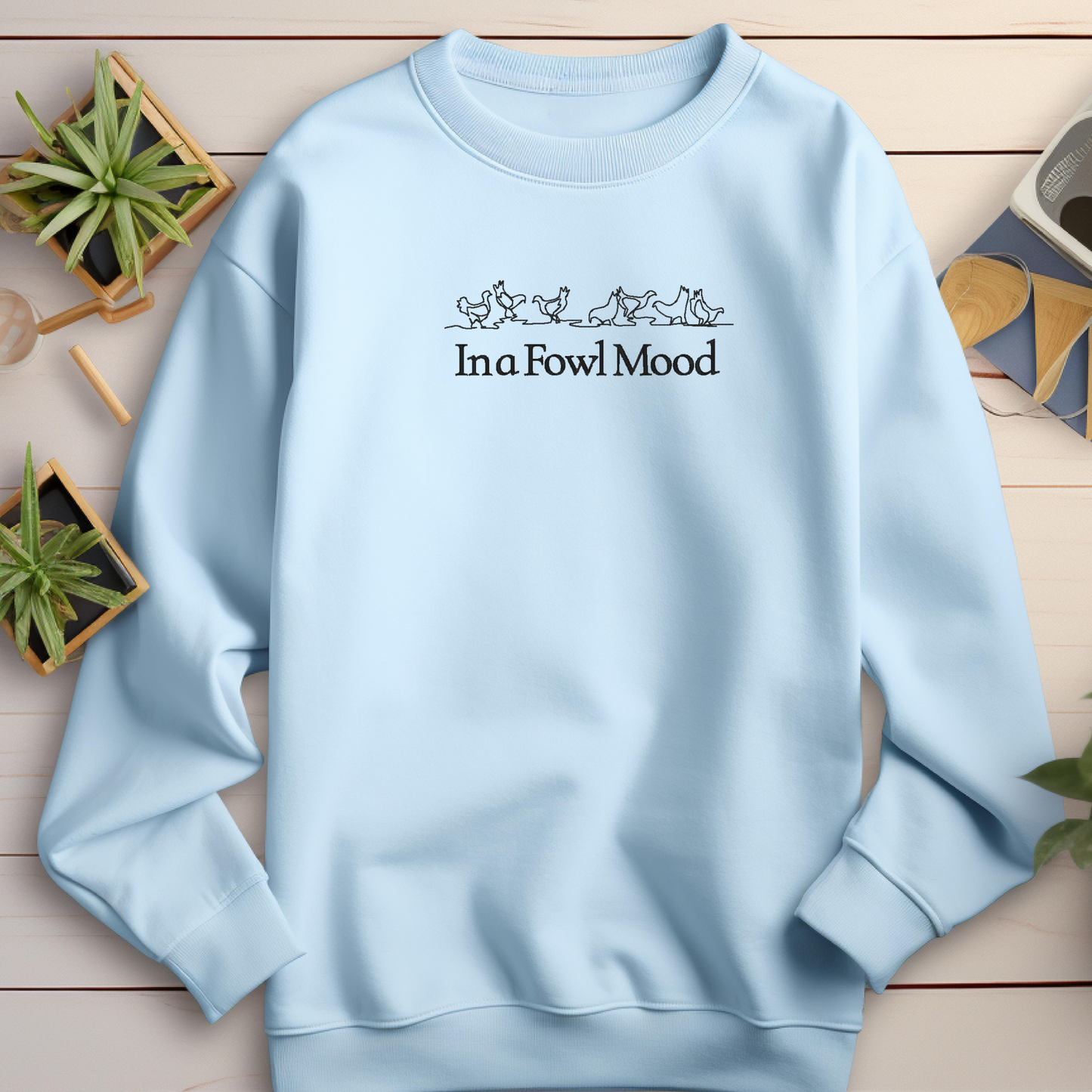 Embroidered Sweatshirt Womens Sweater Gift Comfy Pullover Unisex Hoodie Embroidered Custom Crewneck Sweatshirt for Mom