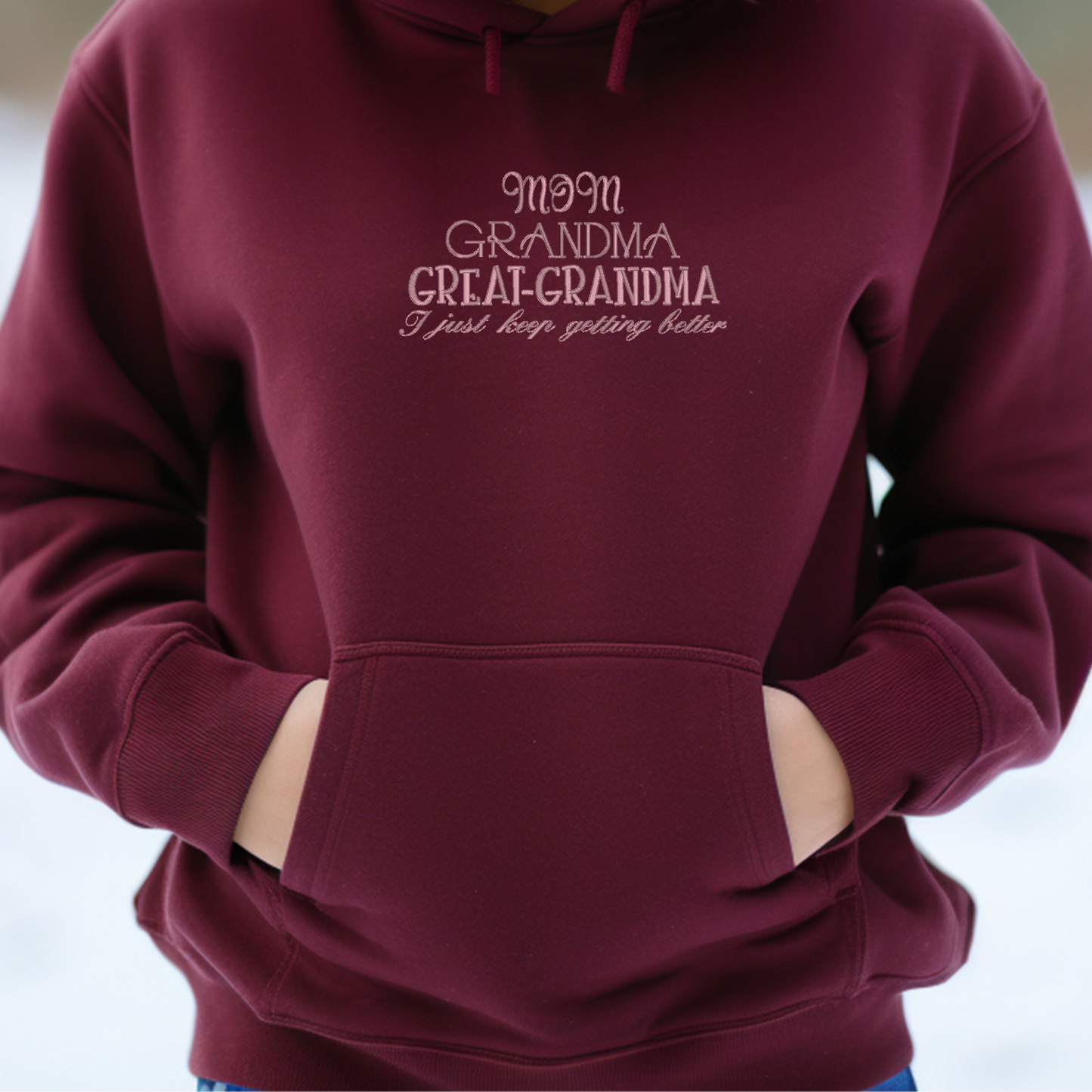 Embroidered Sweatshirt Mom Grandma Great Grandma Fun Sweater Mother's Day Gift Soft Comfy Sweater Present Unisex Hoodie Custom Crewneck