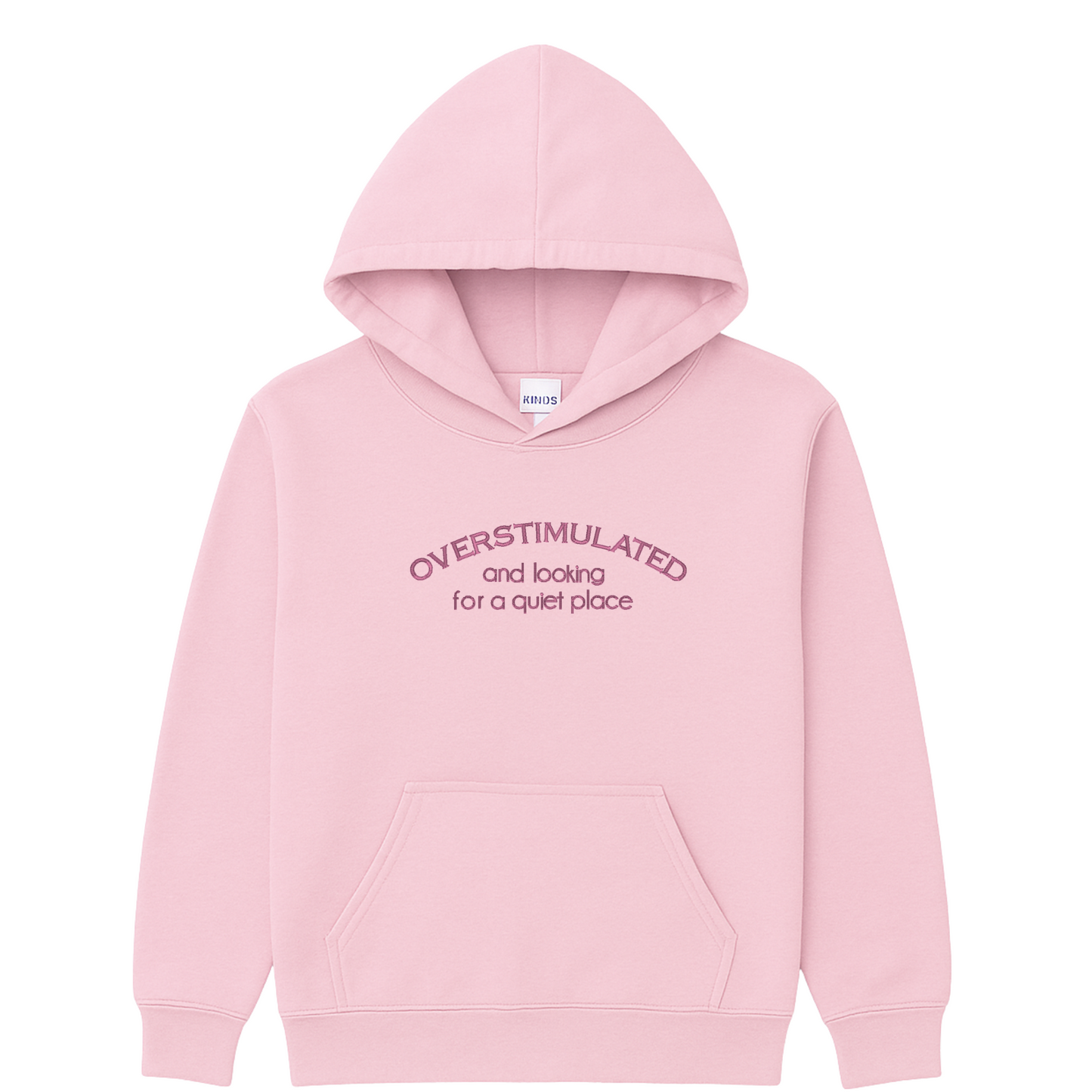 Overstimulated Embroidered Sweatshirt | Mental Health Quiet Space Hoodie or Crewneck | Gildan | Made to Order | 11 Colors Available