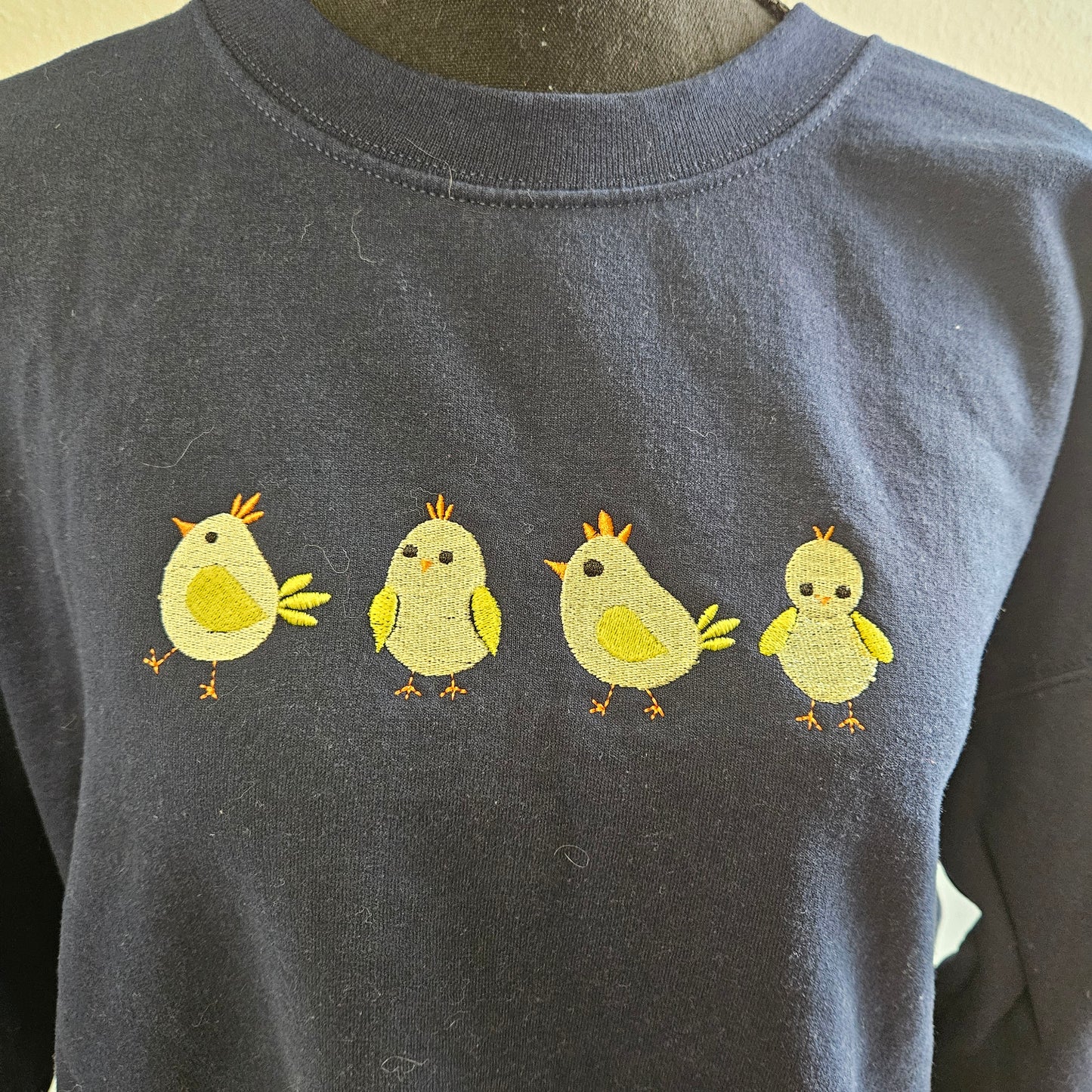 Embroidered Sweatshirt Chicks Sweater Gift Comfy Women's and Men's Pullover Present Unisex Hoodie Animal Lovers Custom Crewneck Sweatshirt