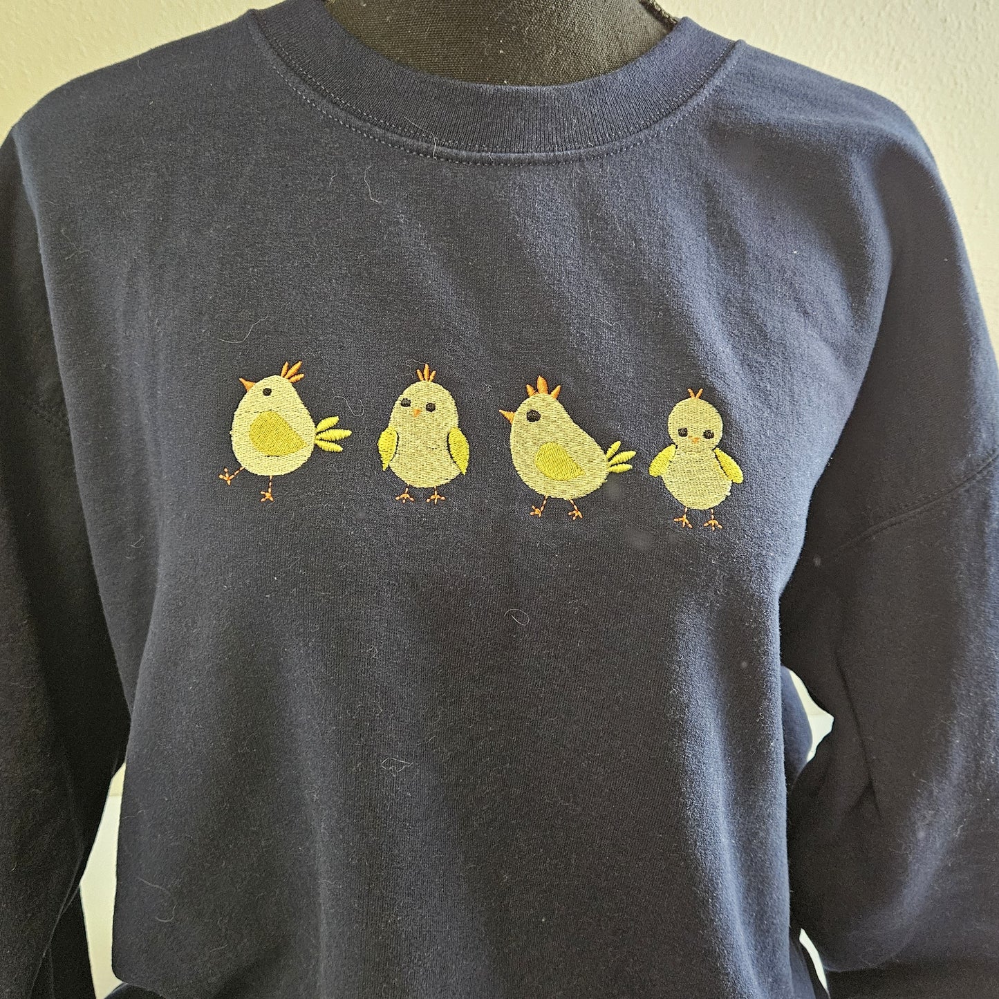 Embroidered Sweatshirt Chicks Sweater Gift Comfy Women's and Men's Pullover Present Unisex Hoodie Animal Lovers Custom Crewneck Sweatshirt