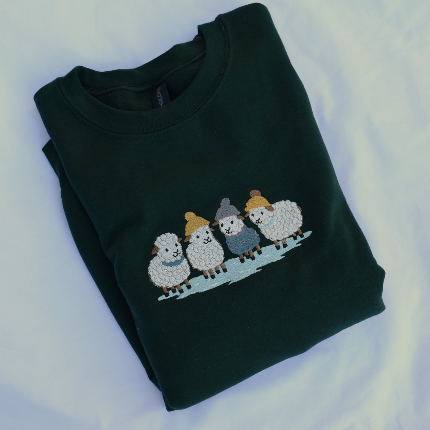 Cute Sheep Embroidered Sweatshirt | Cozy Farm Animal Hoodie or Crewneck | Gildan | Made to Order | 11 Colors Available
