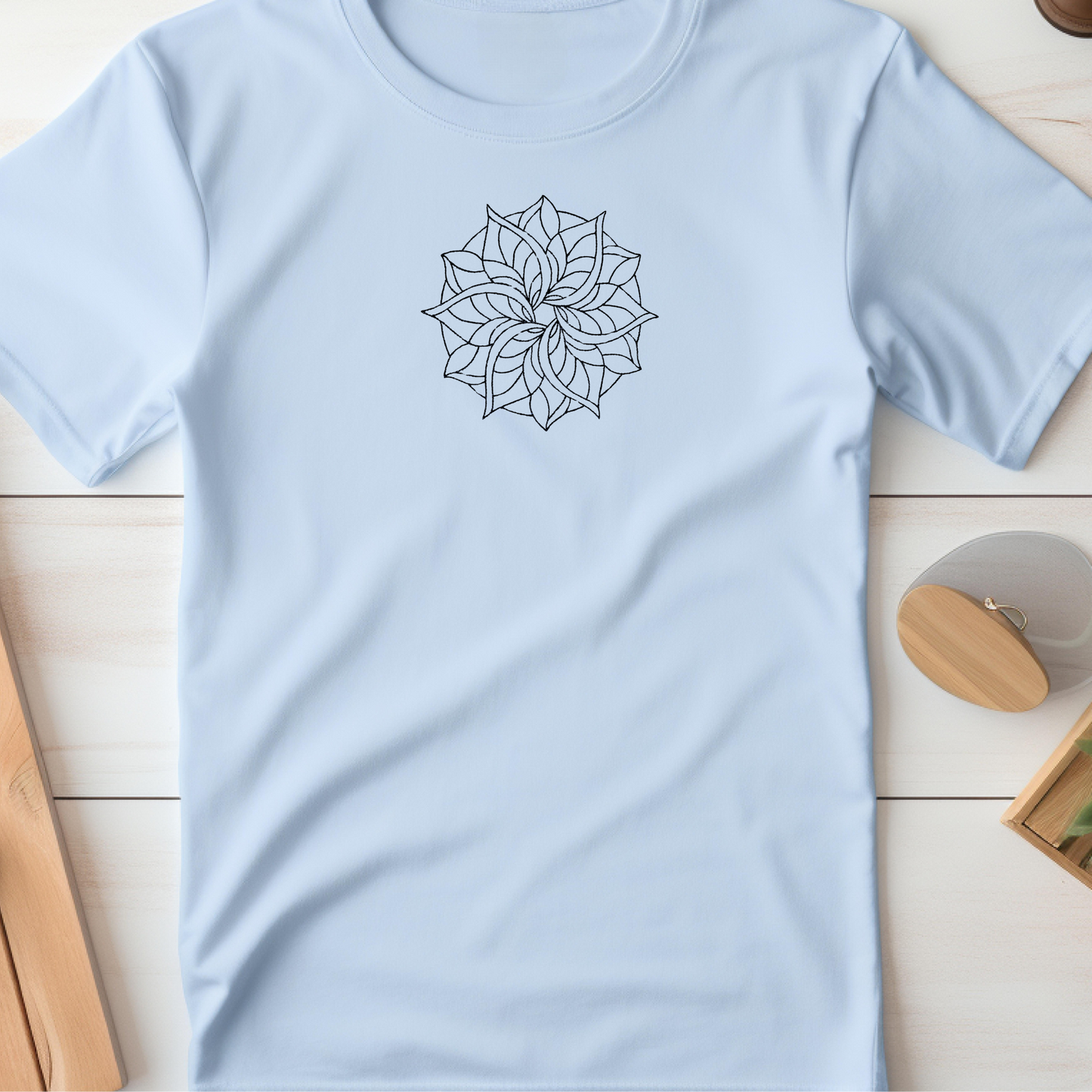 Embroidered T-shirt Fun Womens Tee Shirt Gift Unisex Comfy Pullover Shirt Teen Present Embroidered Custom Crewneck T-shirt