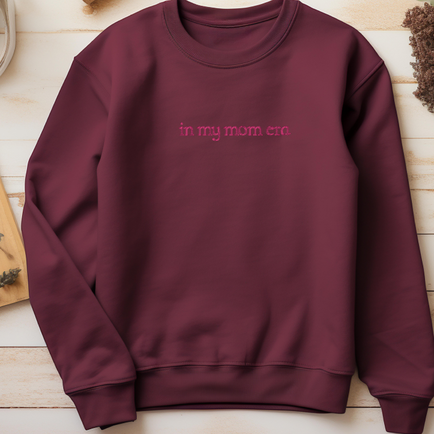 Embroidered Sweatshirt In My Mom Era Sweater Gift Comfy Women's Pullover Present Unisex Hoodie Custom Crewneck
