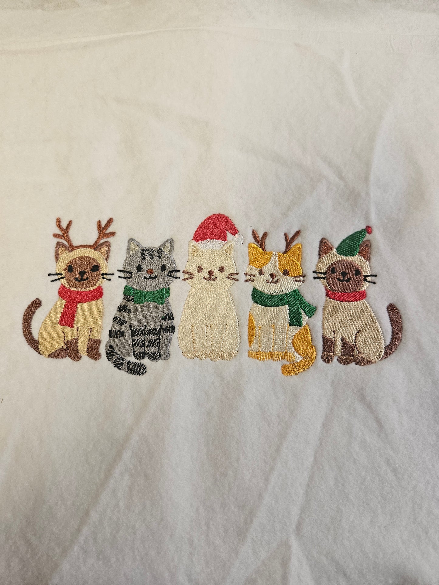 Holiday Cat Crewneck | Embroidered Christmas Cats | Made to Order