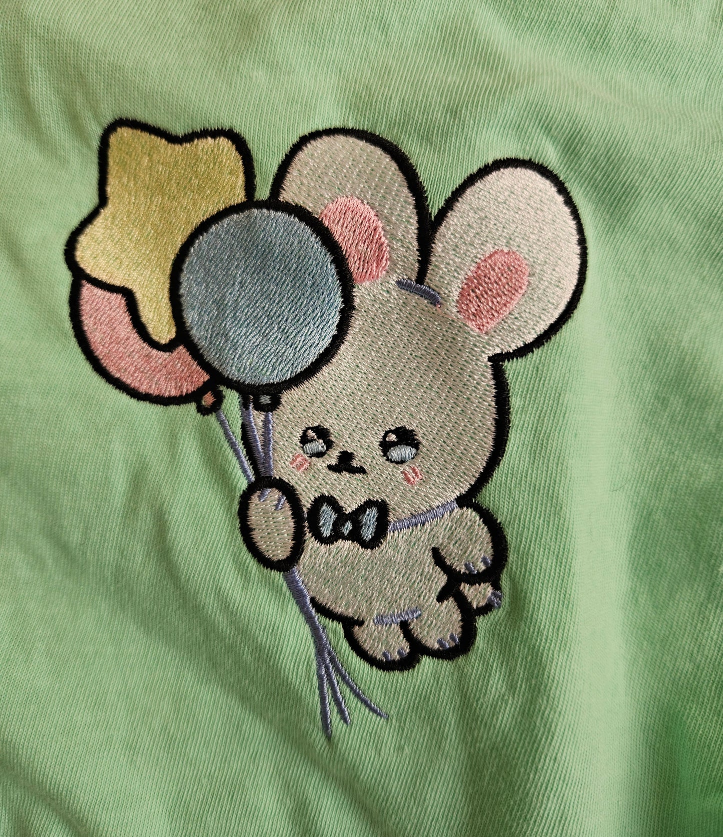 Cute Bunny Embroidery Sweatshirt | Balloon Design Hoodie or Crewneck | Cozy Gildan | 11 Color Choices