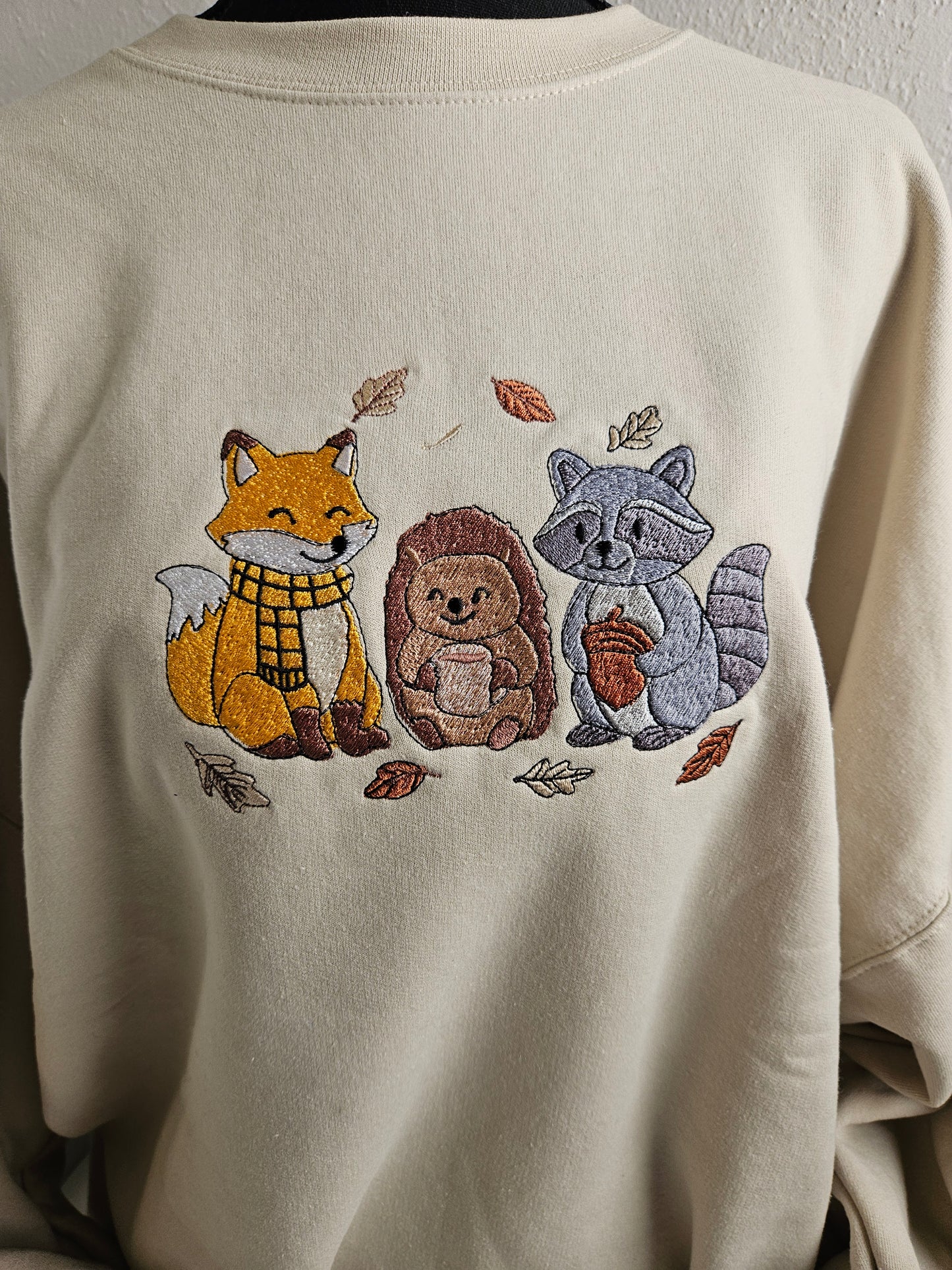 Embroidered Fall Sweatshirt | Woodland Animals Hoodie or Crewneck | Custom Cozy Autumn Embroidery