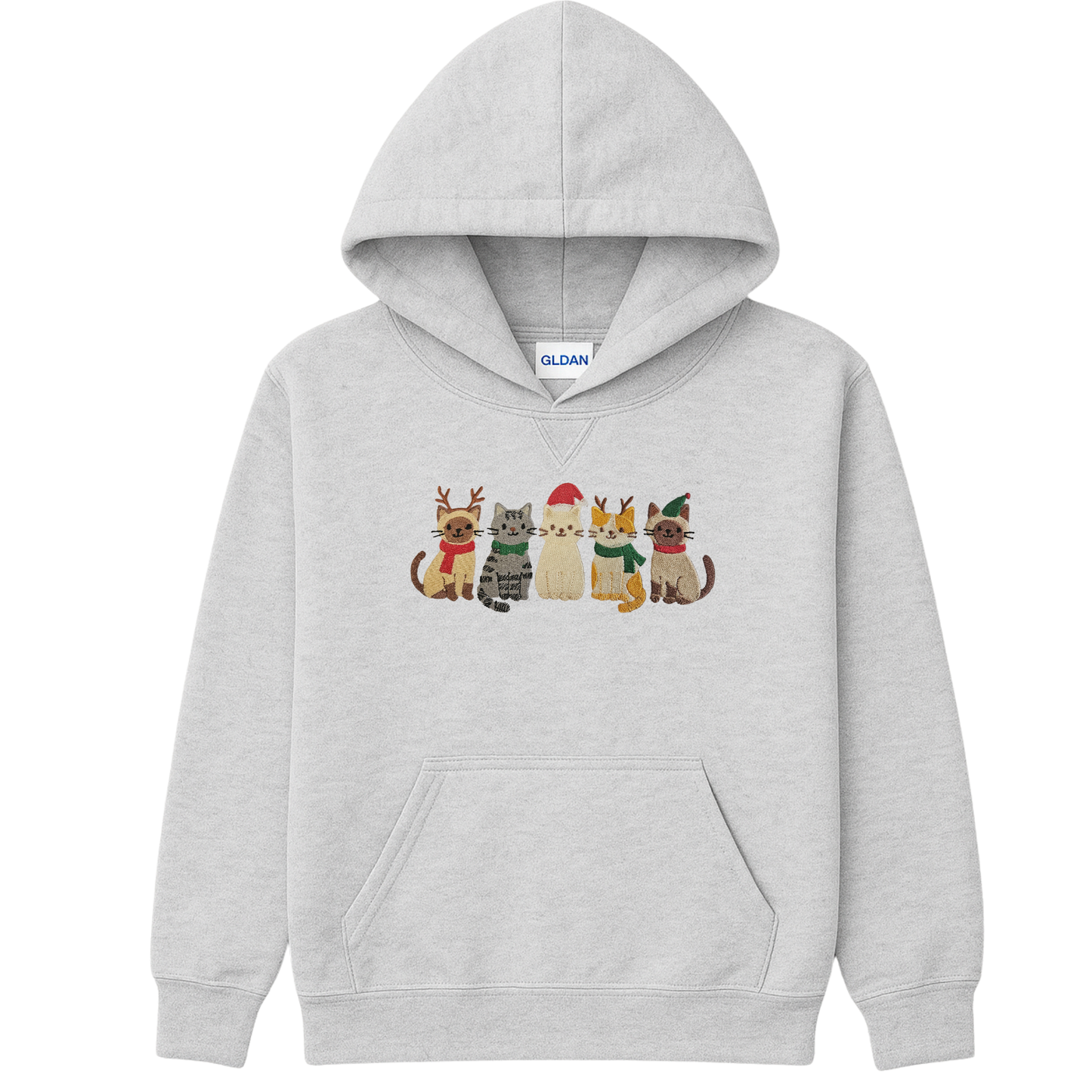 Holiday Cat Crewneck | Embroidered Christmas Cats | Made to Order
