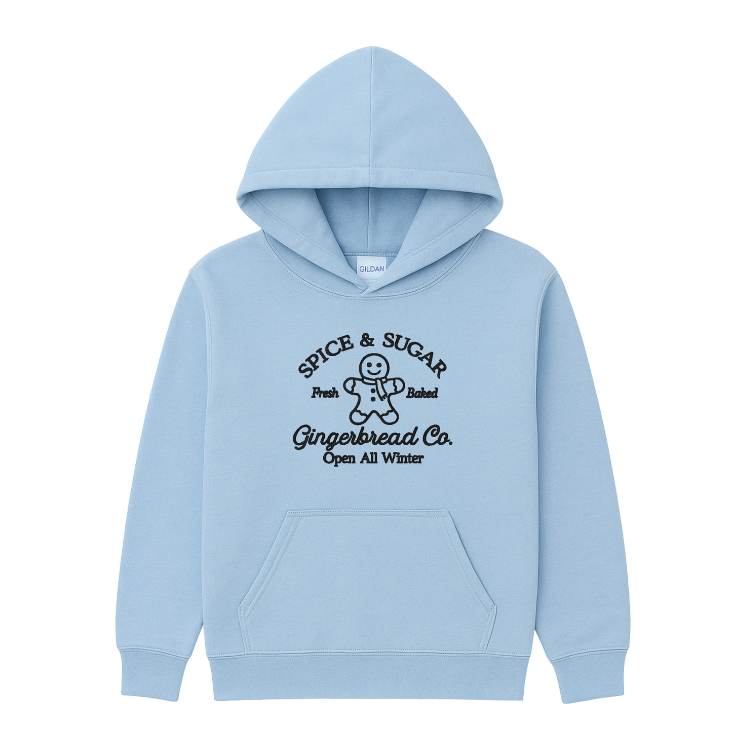 Gingerbread Co. Embroidered Sweatshirt | Spice & Sugar Holiday Crewneck or Hoodie | Gildan | Made to Order | 11 Colors Available