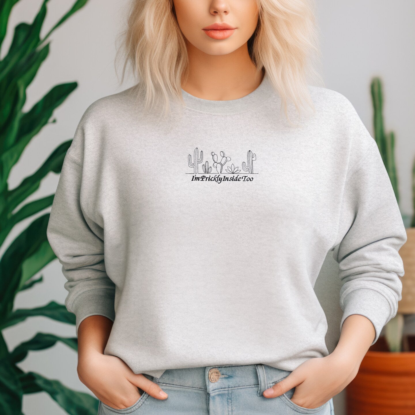 Embroidered Sweatshirt Womens Sweater Gift Comfy Pullover Unisex Hoodie Embroidered Custom Crewneck Sweatshirt for Mom