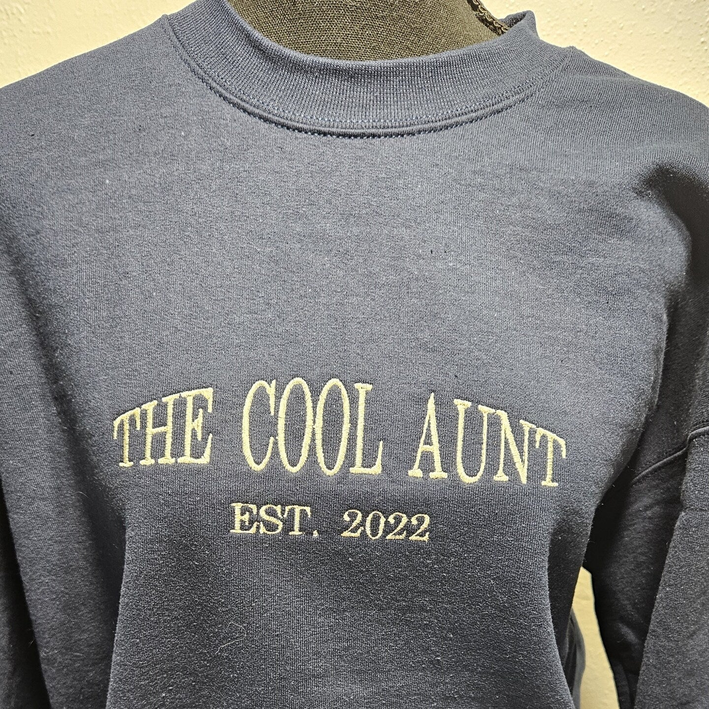 Embroidered Sweatshirt Cool Aunt Fun Sweater Gift Soft Personalized Date Comfy Pullover Unisex Hoodie Custom Crewneck