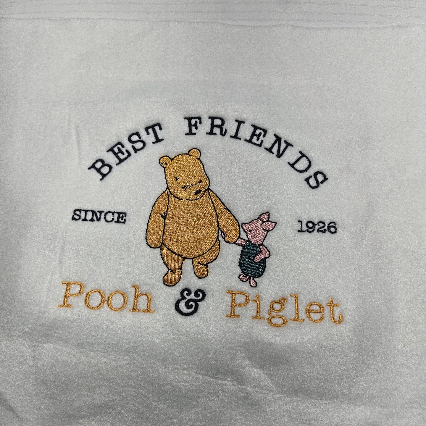 Embroidered Sweatshirt Best Friends Pooh Sweater Mother's Day Gift Soft Comfy Sweater Present Unisex Hoodie Custom Crewneck Sweatshirt