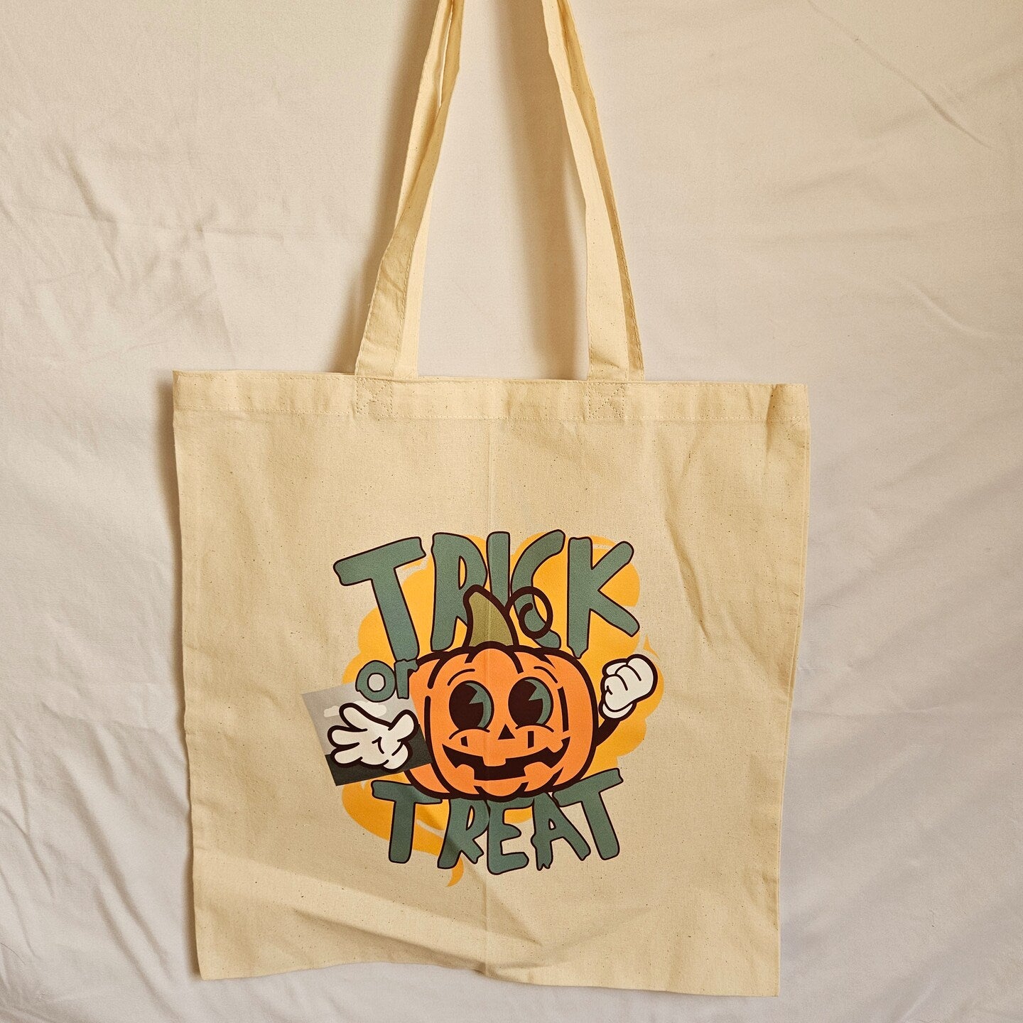 Halloween Trick or Treat Bags with Printed Design - Perfect for Candy Hauls!