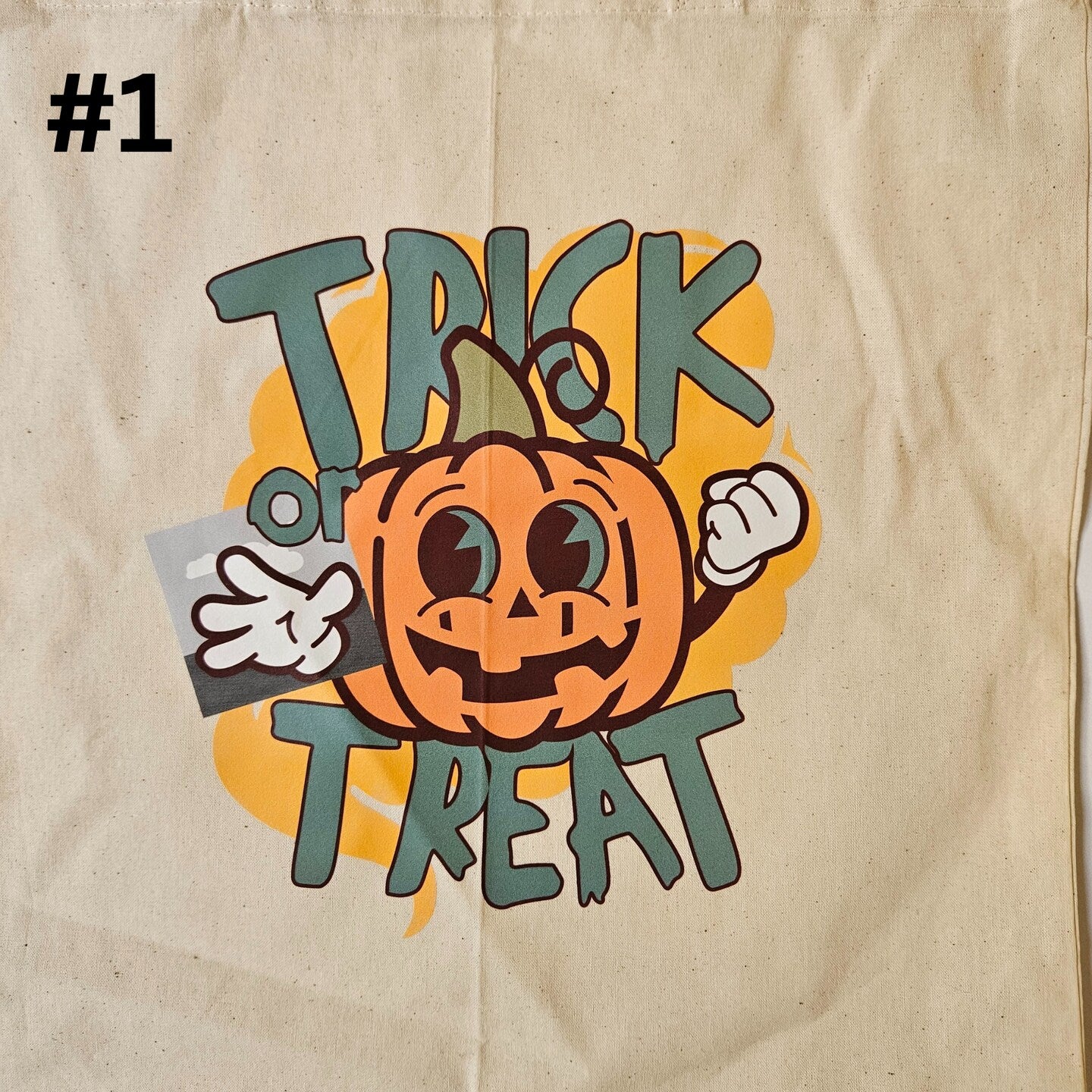 Halloween Trick or Treat Bags with Printed Design - Perfect for Candy Hauls!