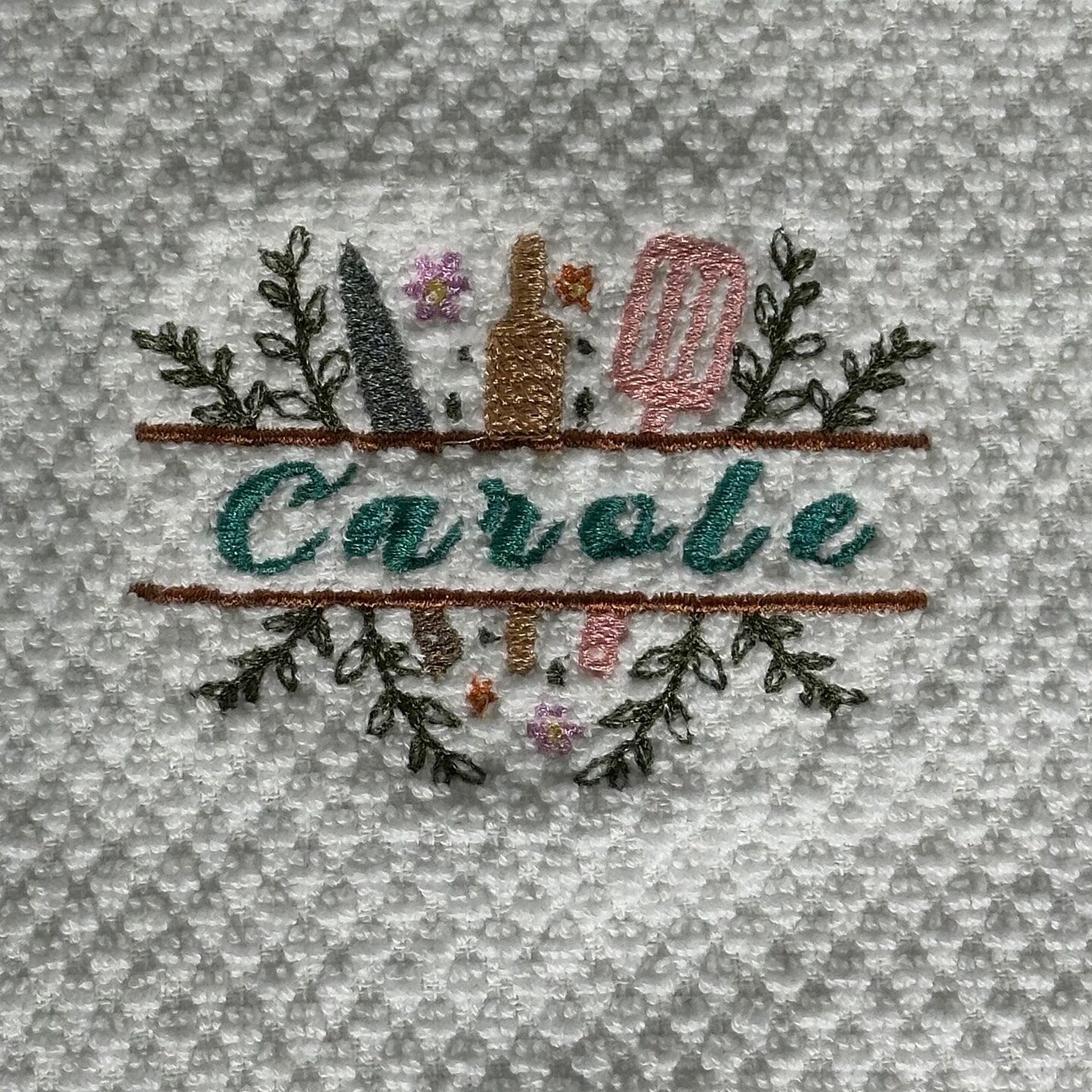 Personalized Embroidered Kitchen Towel Thank You Gift Home Decor Cloth Custom Tea Towel