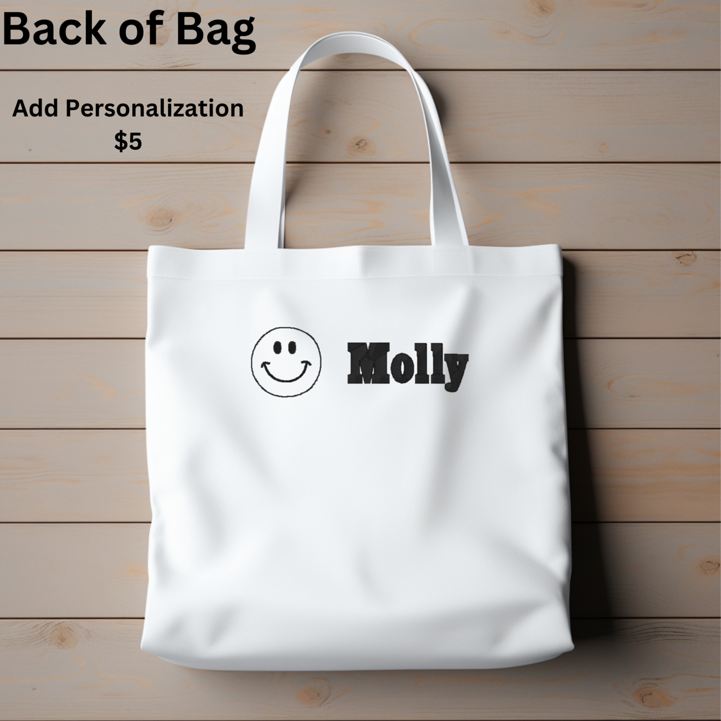 Personalized Embroidered Canvas Book Bag Reusable Grocery Sack Custom Shopping Bag Canvas Book Tote Mother's Day Gift