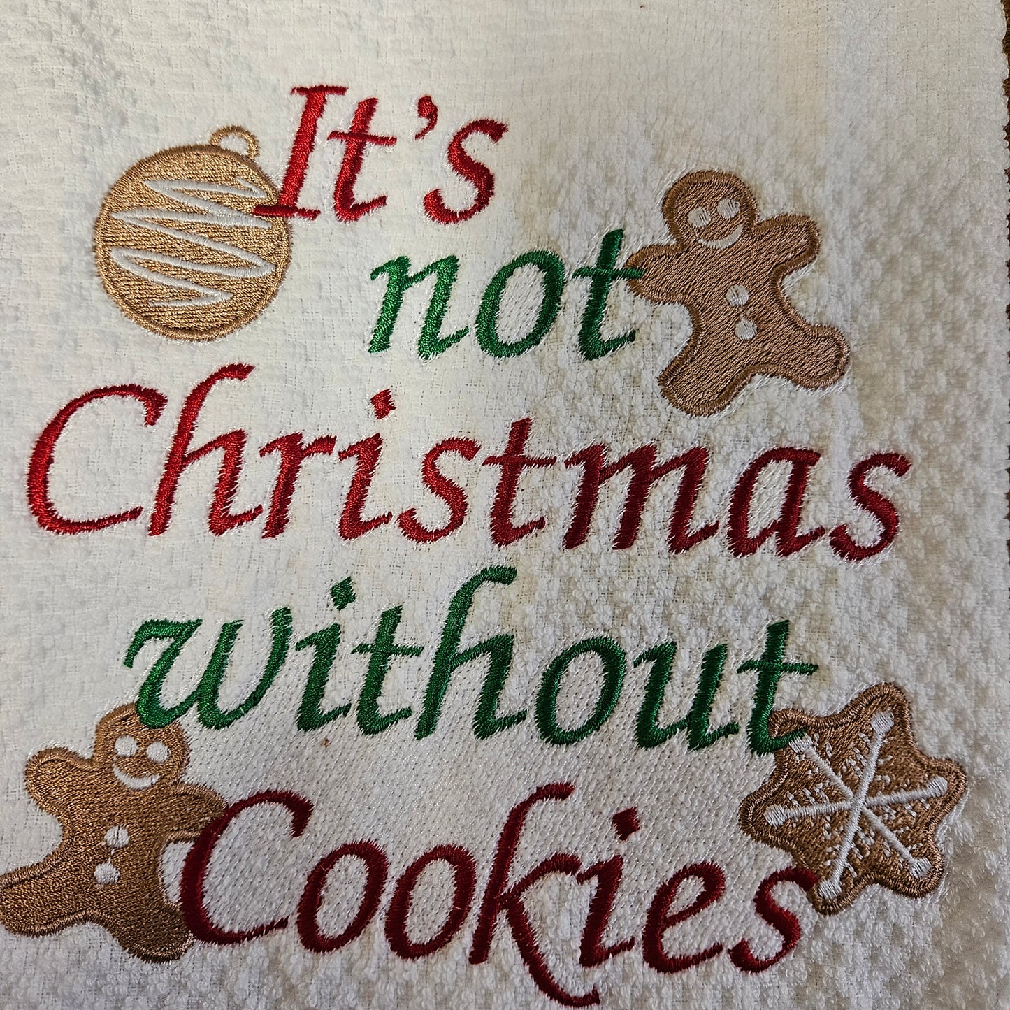 Embroidered Christmas Kitchen Towel Thank You Gift Home Décor Cloth Custom Tea Towel Holiday Towels