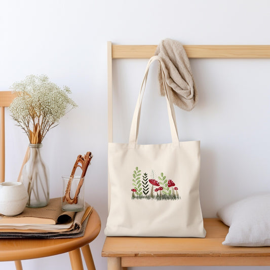 Personalized Embroidered Canvas Book Bag Reusable Grocery Sack Custom Shopping Bag Embroidered Canvas Book Tote Unisex Gift Bag