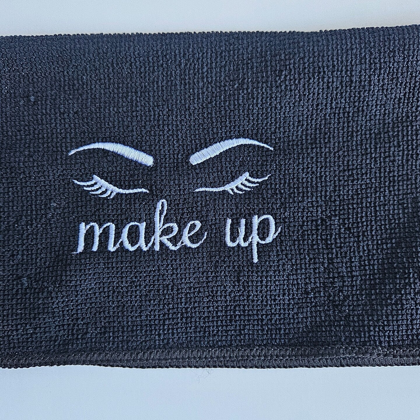 Black make up cloth with embroidery