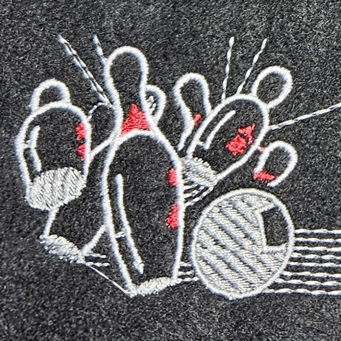 Bowling design for towel