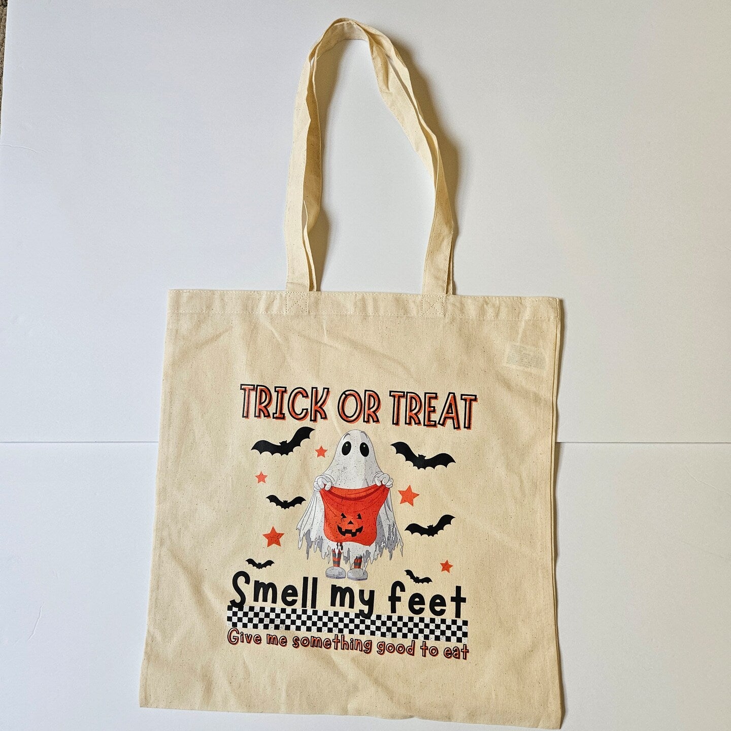 Halloween Trick or Treat Bags with Printed Design - Perfect for Candy Hauls!