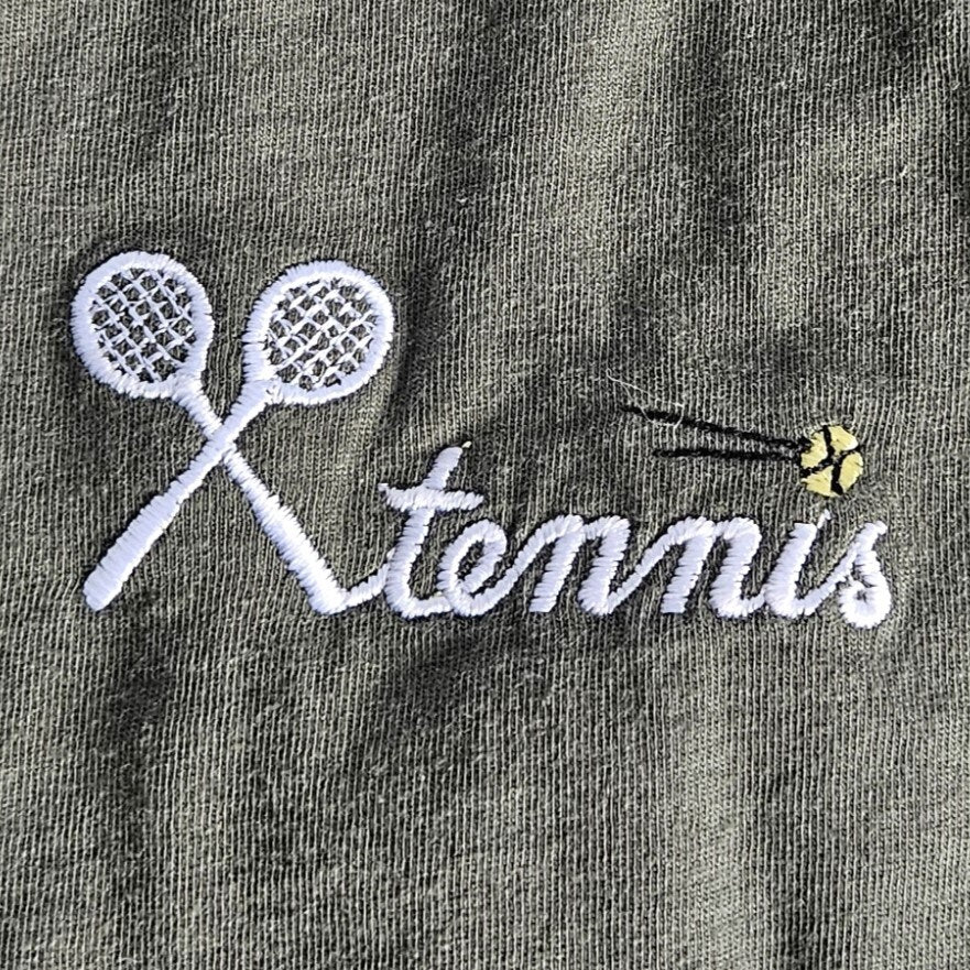 Embroidered Tennis Tank Top Womens Tank Shirt Gift Unisex Comfy Pullover Shirt Teen Present Embroidered Custom Crewneck Tank Top for Mom