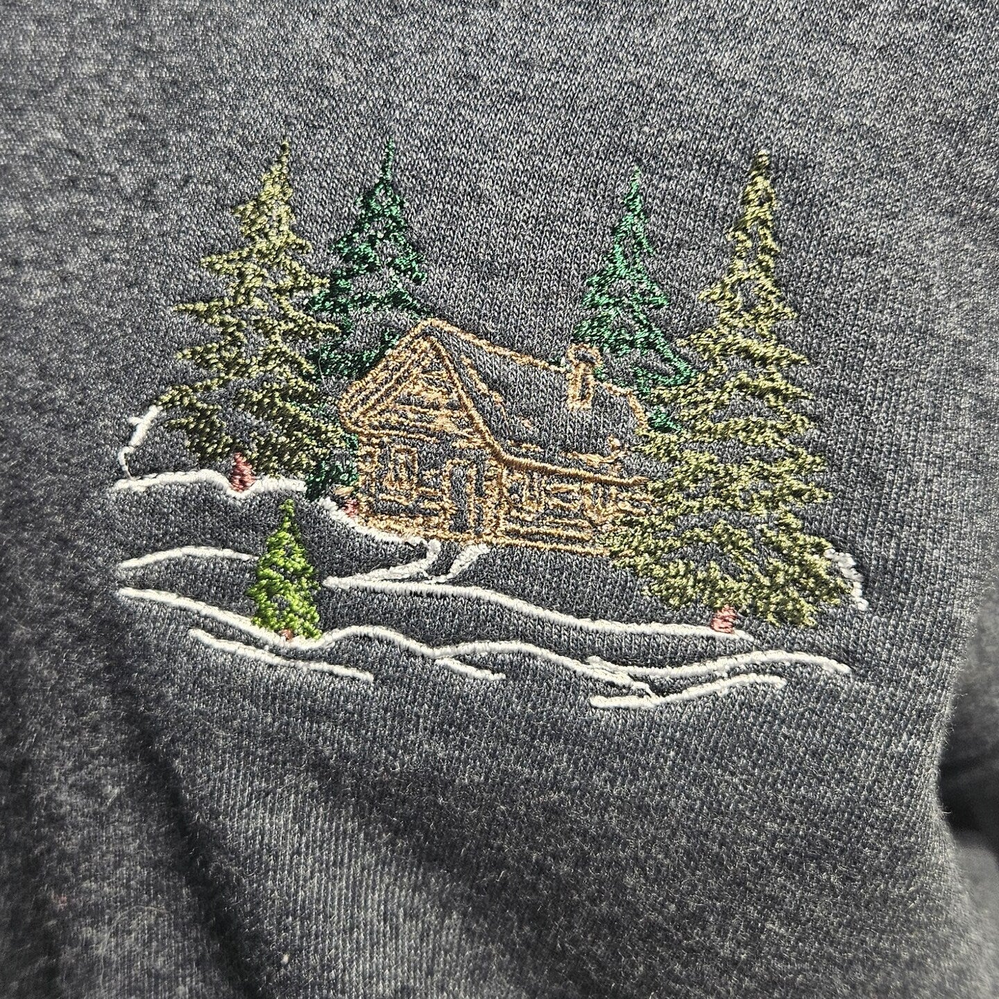 Embroidered Sweatshirt Cabin in the Woods Soft Comfy Sweater Gift Custom Unisex Hoodie Custom Crewneck Nature Lover Present