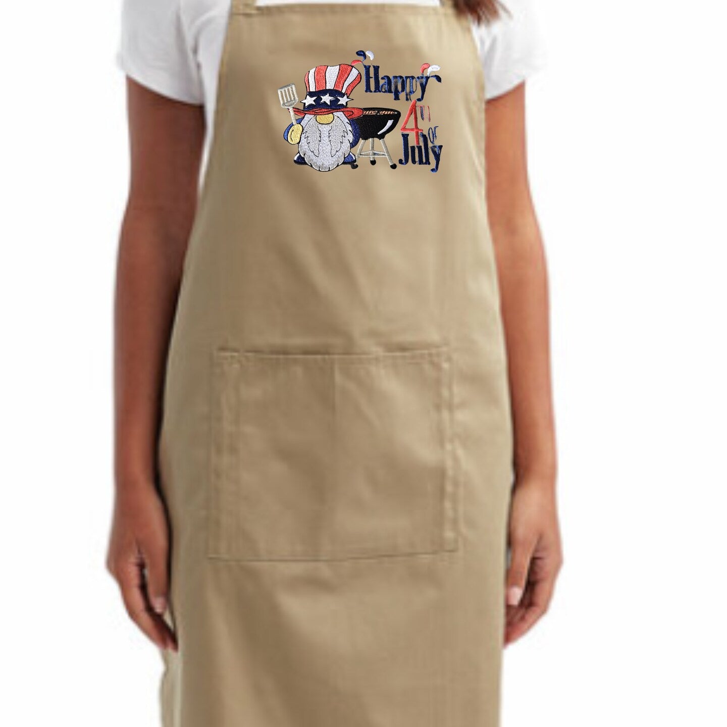 Custom Embroidered Apron Cute and Funny Kitchen Apron Gift for Cook Fourth of July Apron Independence Day Apron