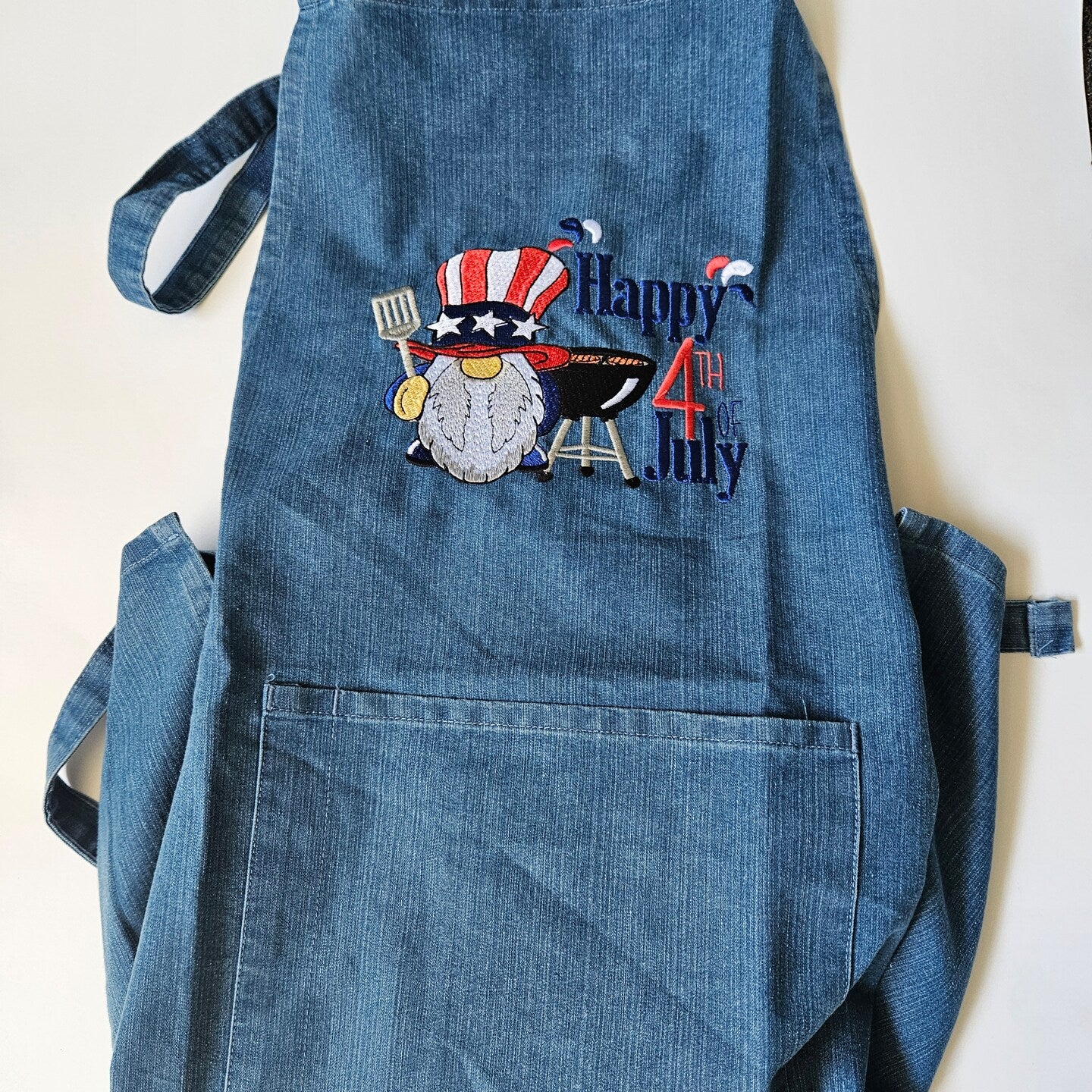 Custom Embroidered Apron Cute and Funny Kitchen Apron Gift for Cook Fourth of July Apron Independence Day Apron