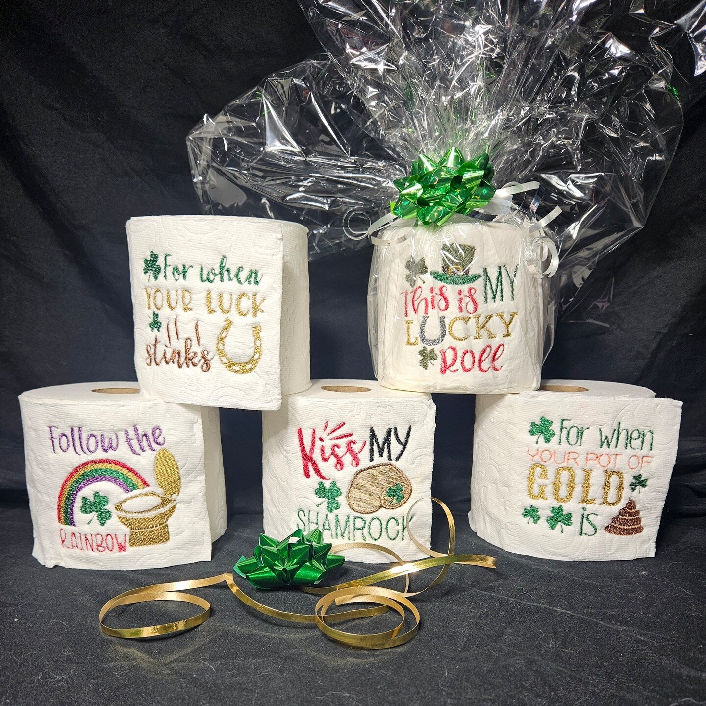 Saint Patrick's embroidered toilet paper
