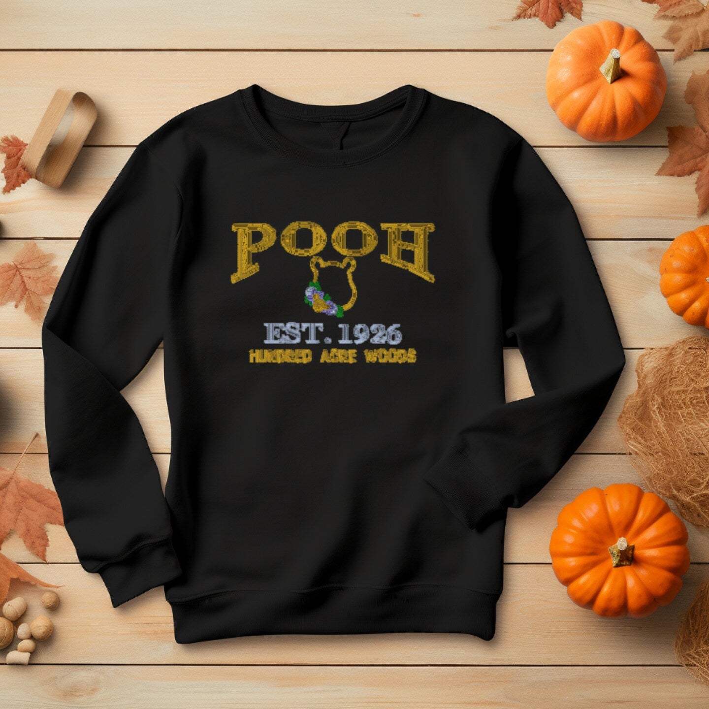 Embroidered Sweatshirt Hundred Acre Woods Pooh Fun Sweater Mother's Day Gift Soft Comfy Sweater Present Unisex Hoodie Custom Crewneck