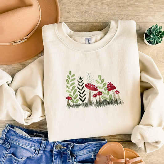 Embroidered Sweatshirt Mother's Day Gift Soft Comfy Mom Sweater Present Unisex Hoodie Custom Crewneck Sweatshirt Plant Lover Gift