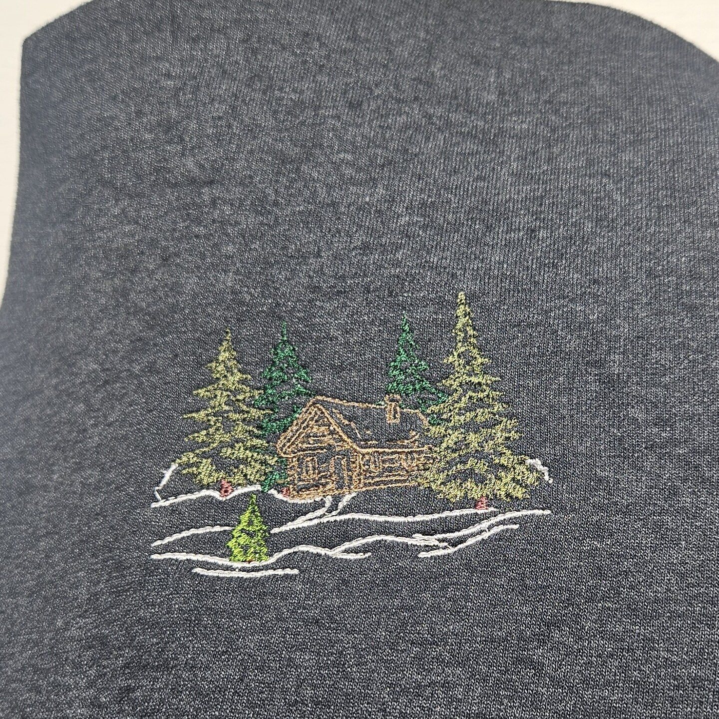 Embroidered Sweatshirt Cabin in the Woods Soft Comfy Sweater Gift Custom Unisex Hoodie Custom Crewneck Nature Lover Present