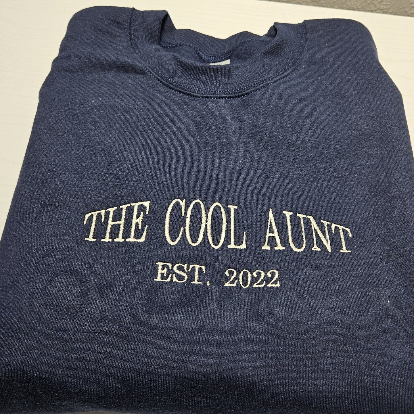 Embroidered Sweatshirt Cool Aunt Fun Sweater Gift Soft Personalized Date Comfy Pullover Unisex Hoodie Custom Crewneck