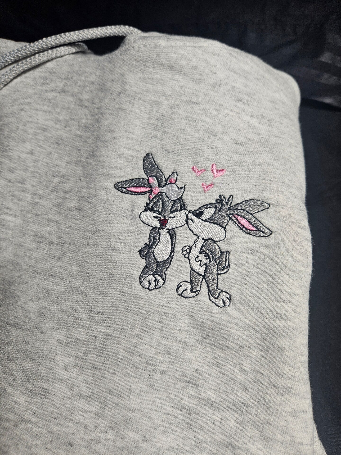 Embroidered Sweatshirt Bunnies Mother's Day Gift Soft Comfy Sweater Gift Custom Unisex Hoodie Custom Crewneck Animal Lover Present