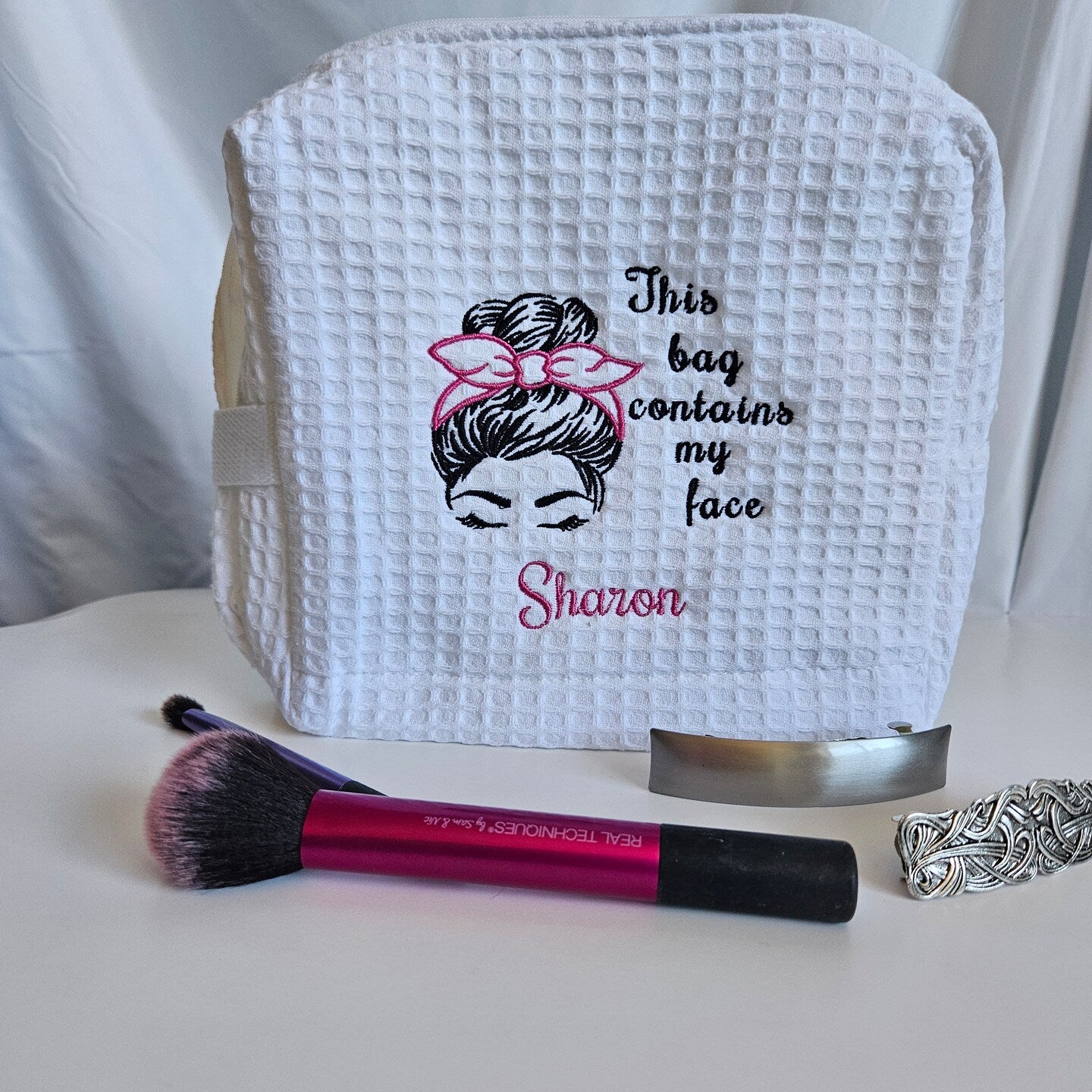 Embroidered Make Up Bag Embroidered Make Up Cloth Face Cleaning Towel Womens Present Mother's Day Gift