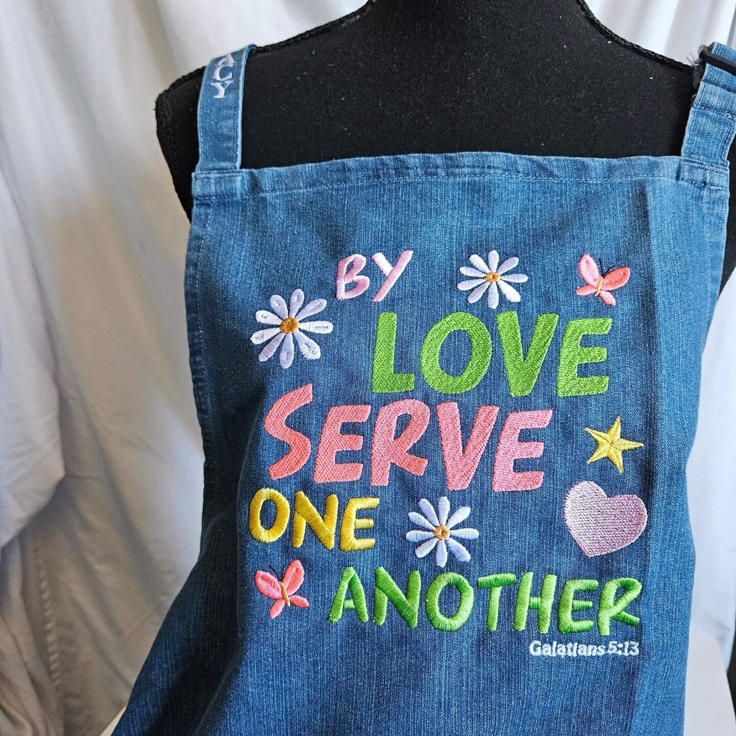 Custom Embroidered Apron Cute Kitchen Apron Gift for Cook Bible Verse Apron